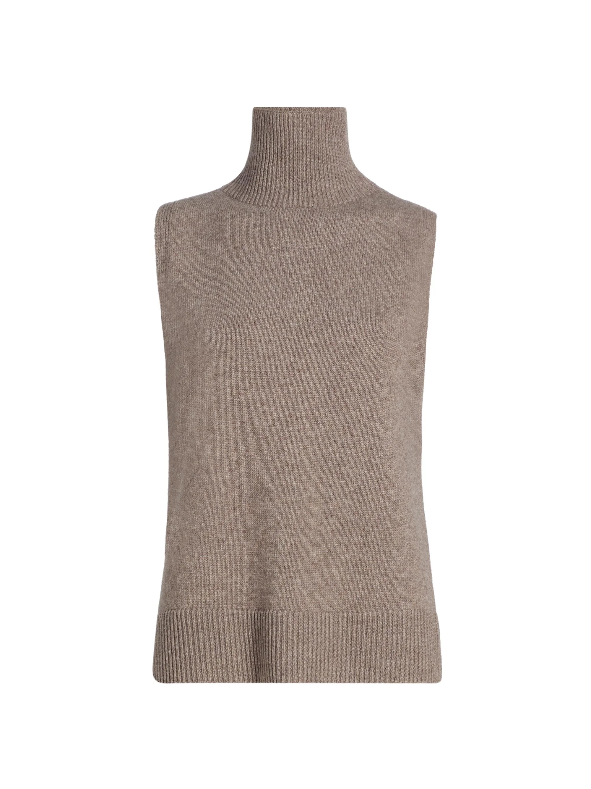 Women's The Bruno Sleeveless Wool-Cashmere Vest - Truffle - 1