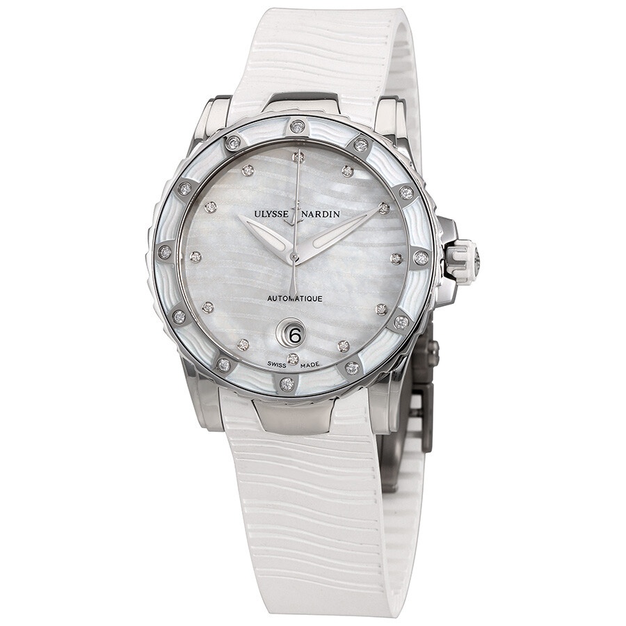 Ulysse Nardin Lady Marine Diver Mother of Pearl Dial Ladies Watch 8153-180E-3-10 - 2