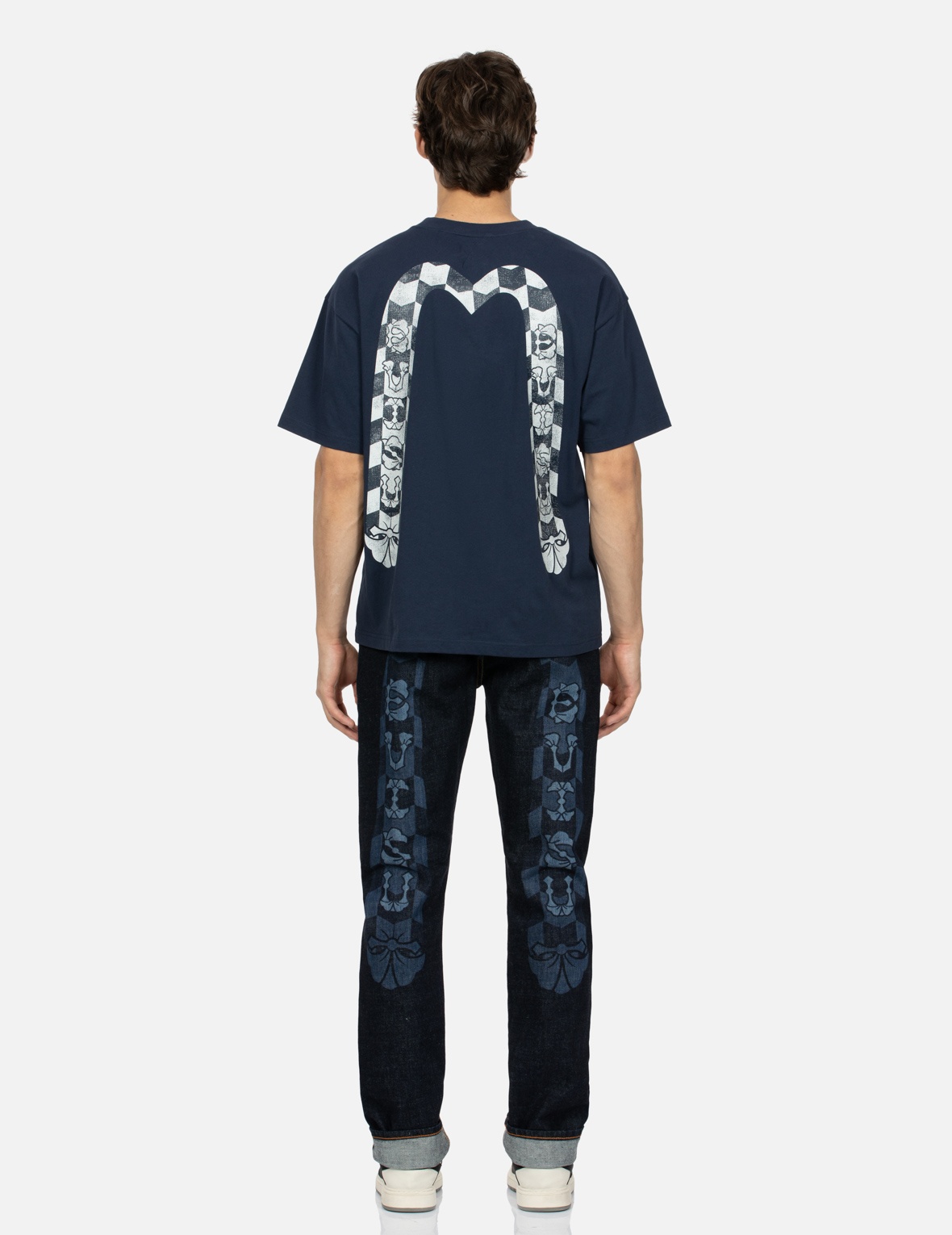 MONOGRAM DAICOCK DISCHARGED PRINT SLIM FIT JEANS #2010 - 5