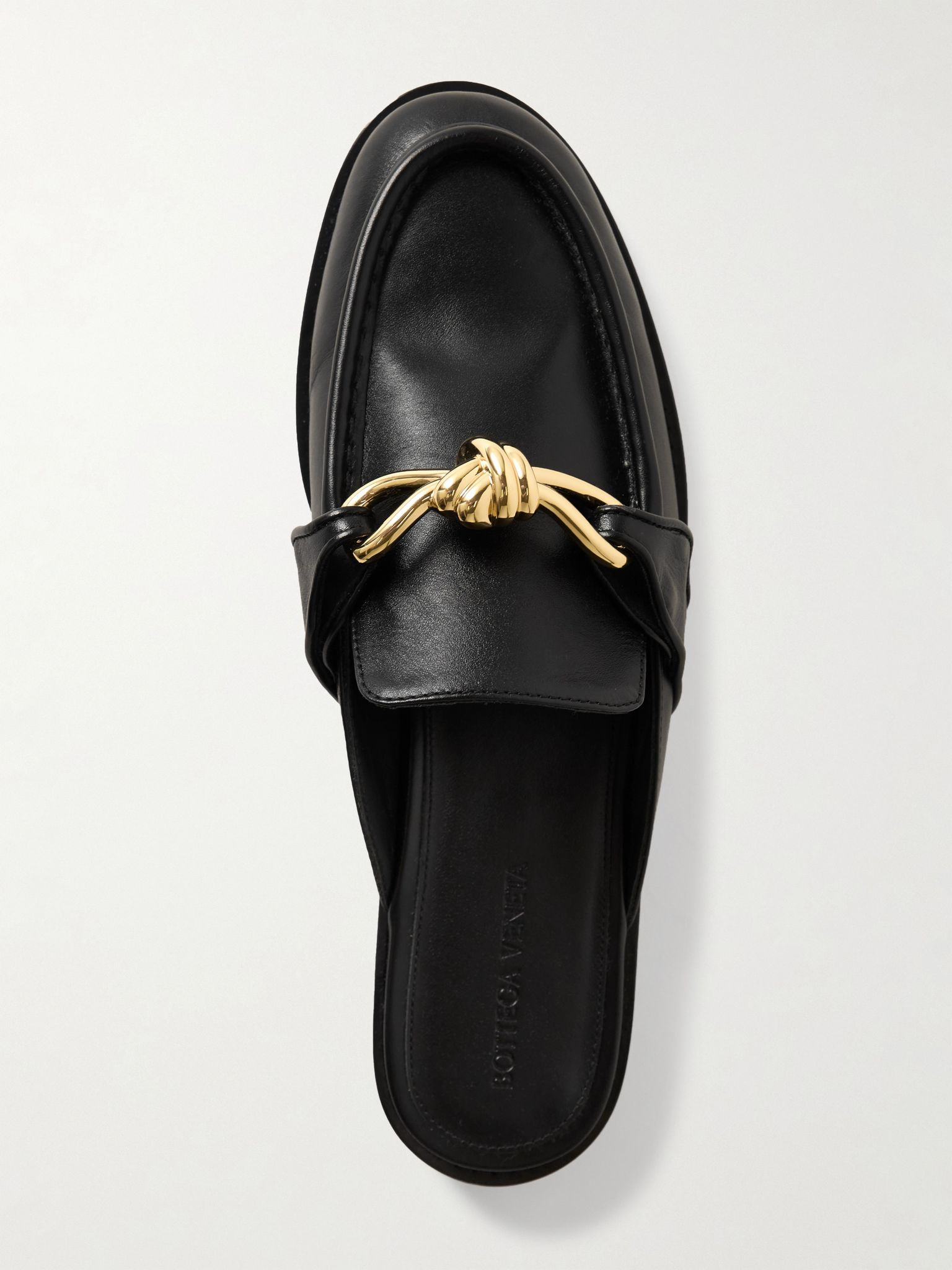 Astaire embellished leather slippers Black - 5