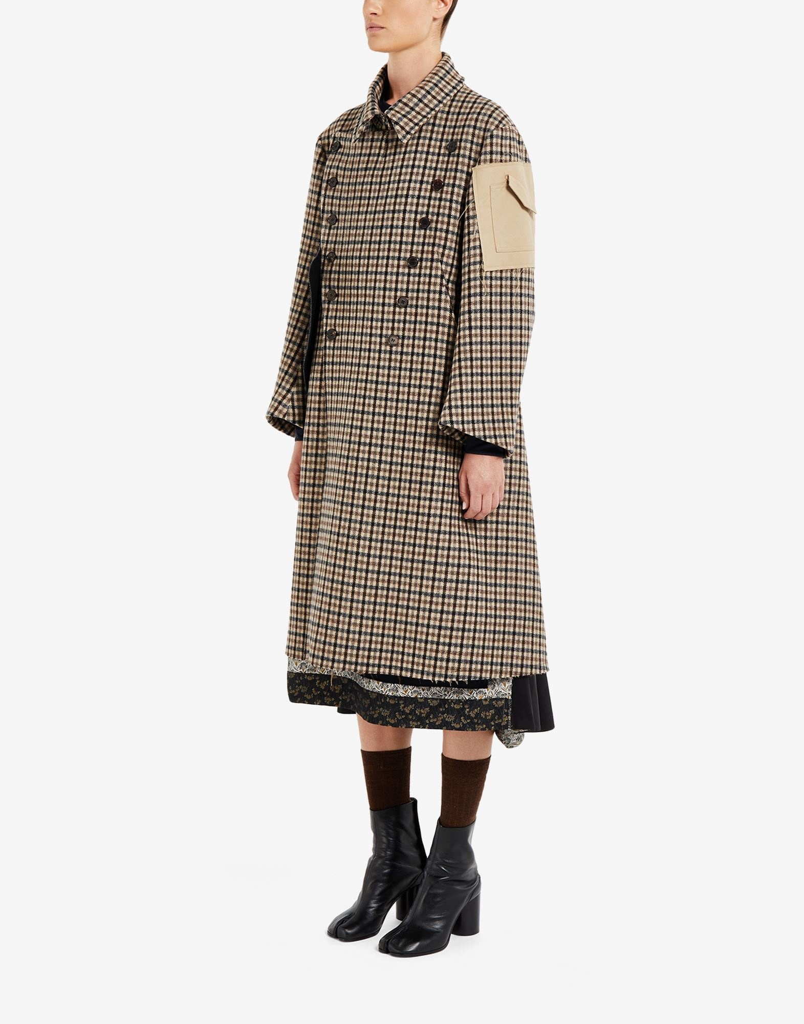 'Memory of' check trench coat - 5