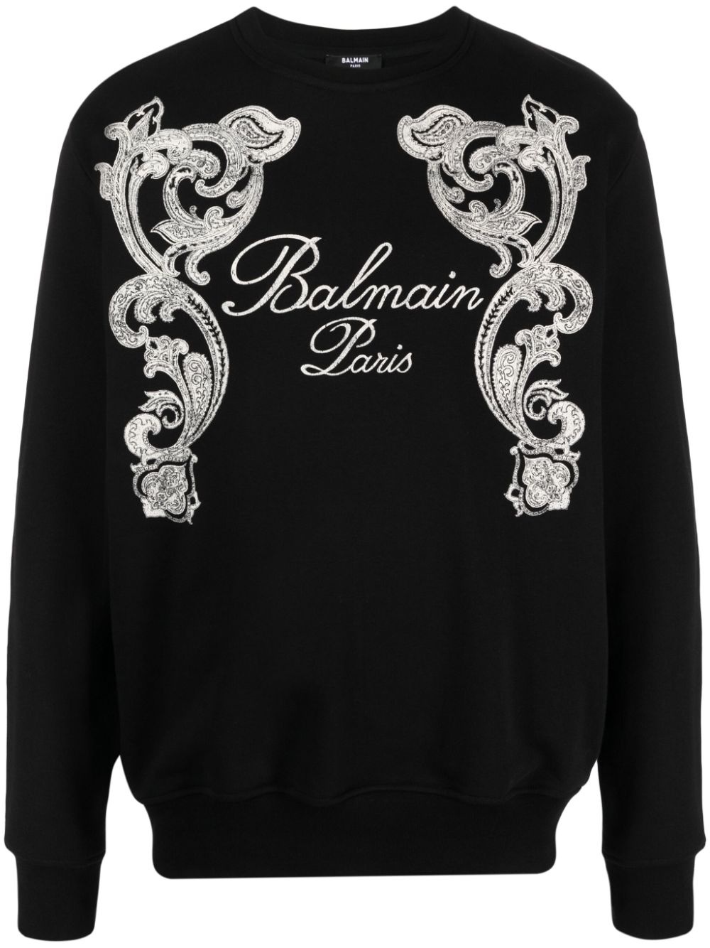 Balmain logo-print cotton sweatshirt | REVERSIBLE
