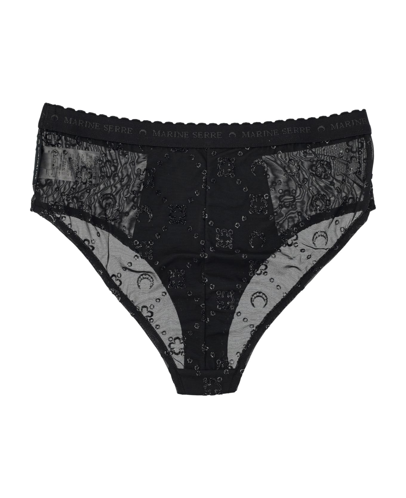 High Elastic Brief Mesh Flock Glitter - 2