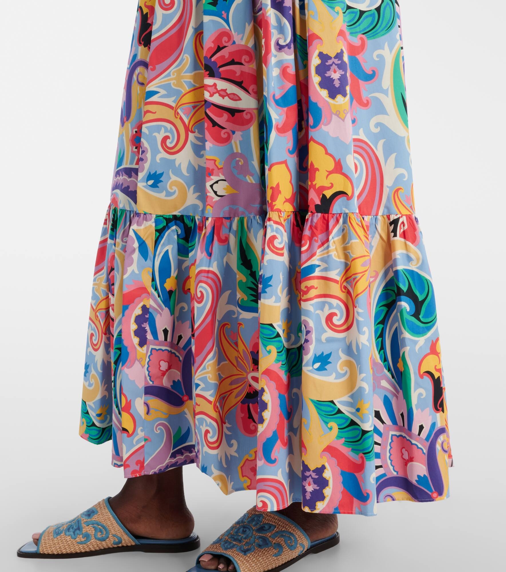 Printed cotton maxi skirt - 5