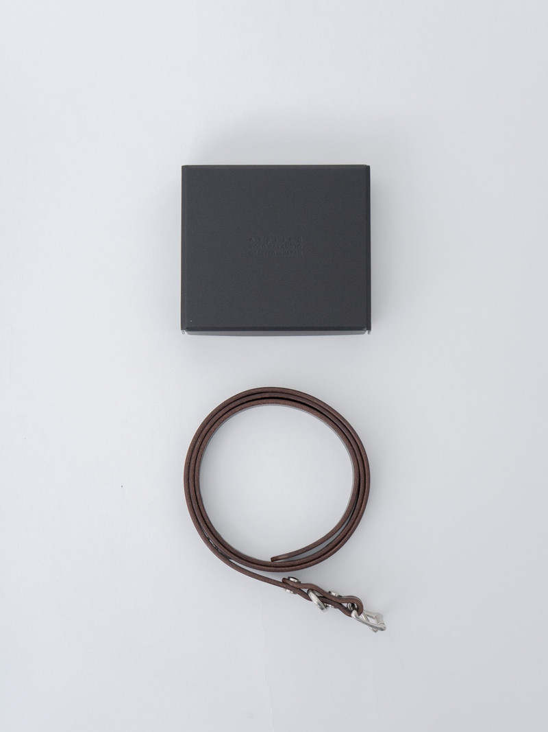 Standard Belt Slim - Brown × Silver 3