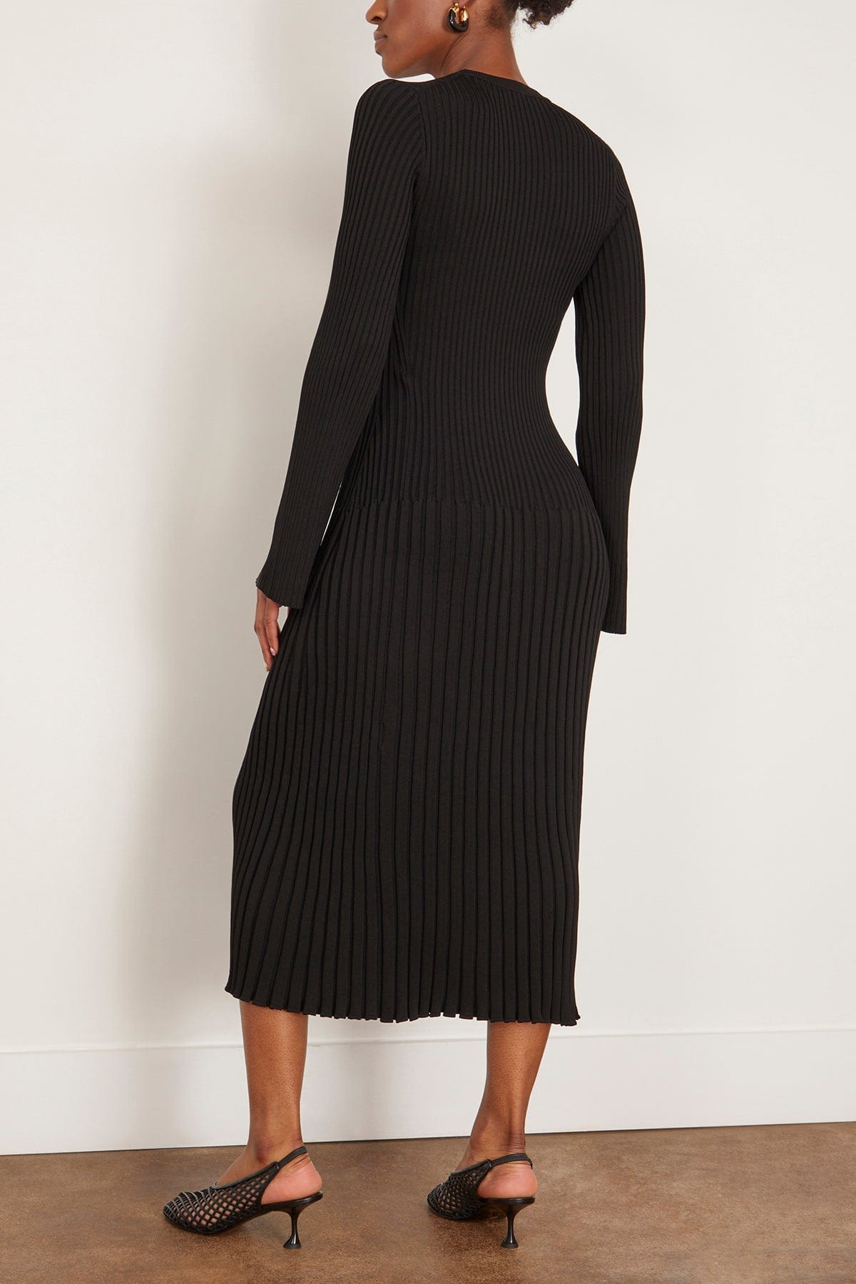 Kenna Rib Dress in Black - 4