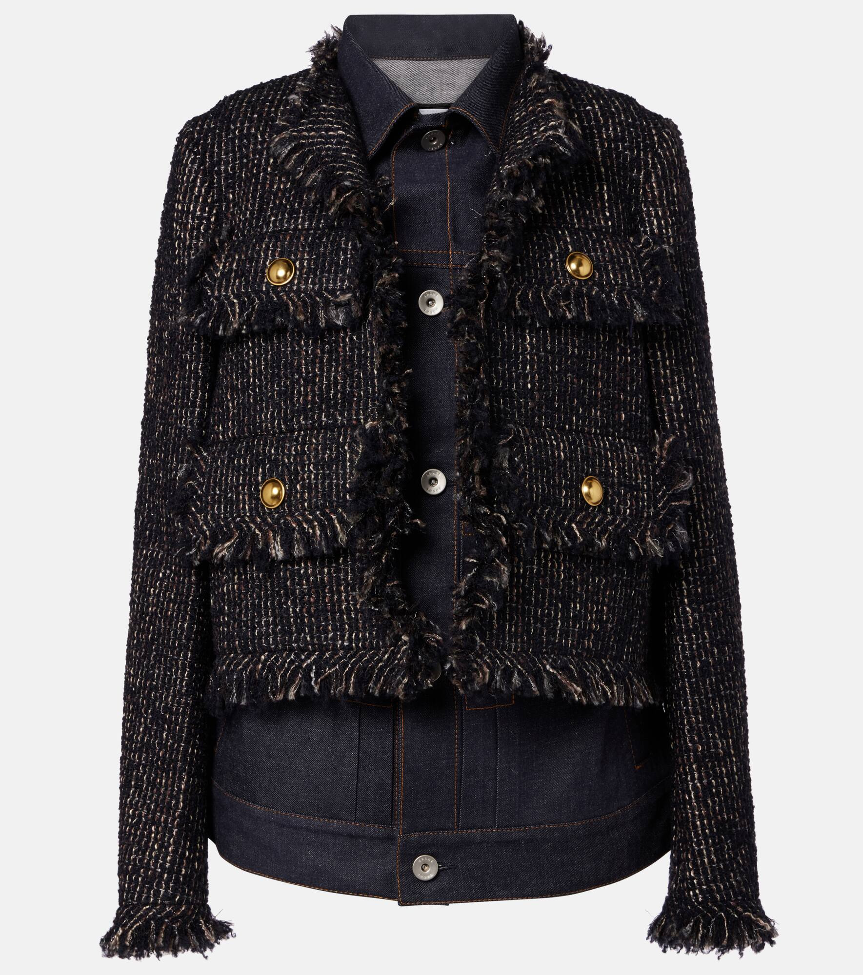 Wool-blend and cotton jacket - 1