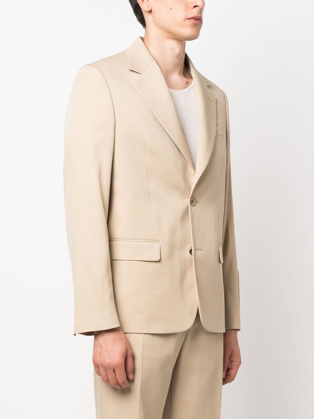 logo-patch virgin-wool blazer - 3