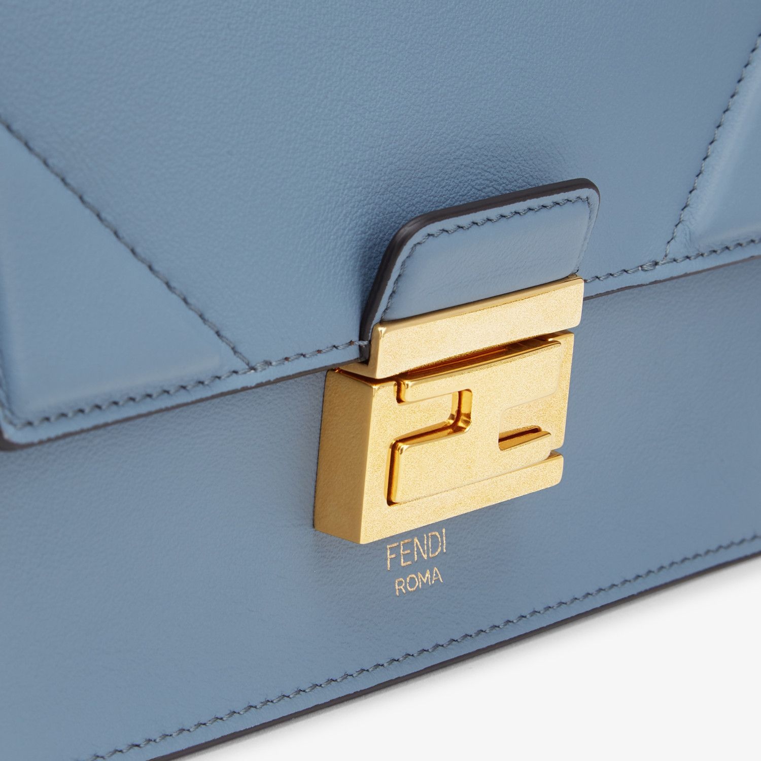 Light blue leather mini-bag - 6