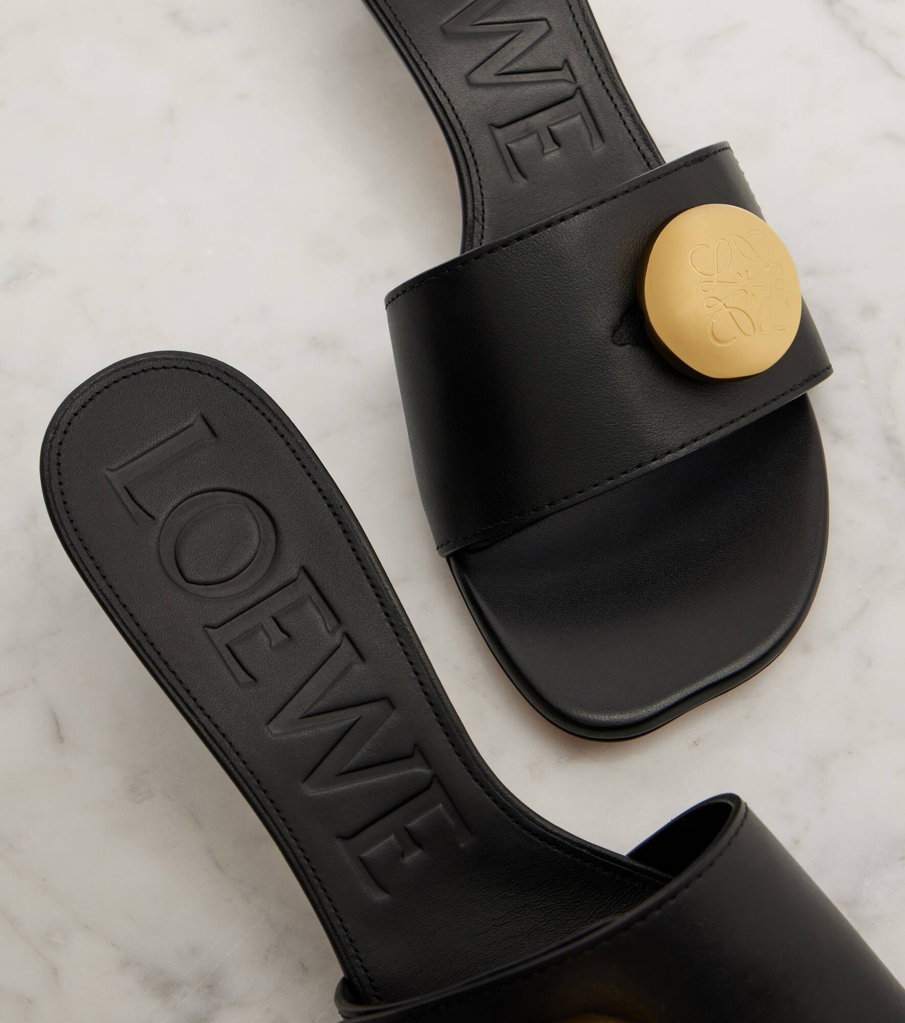 Pebble 45 leather mules - 5
