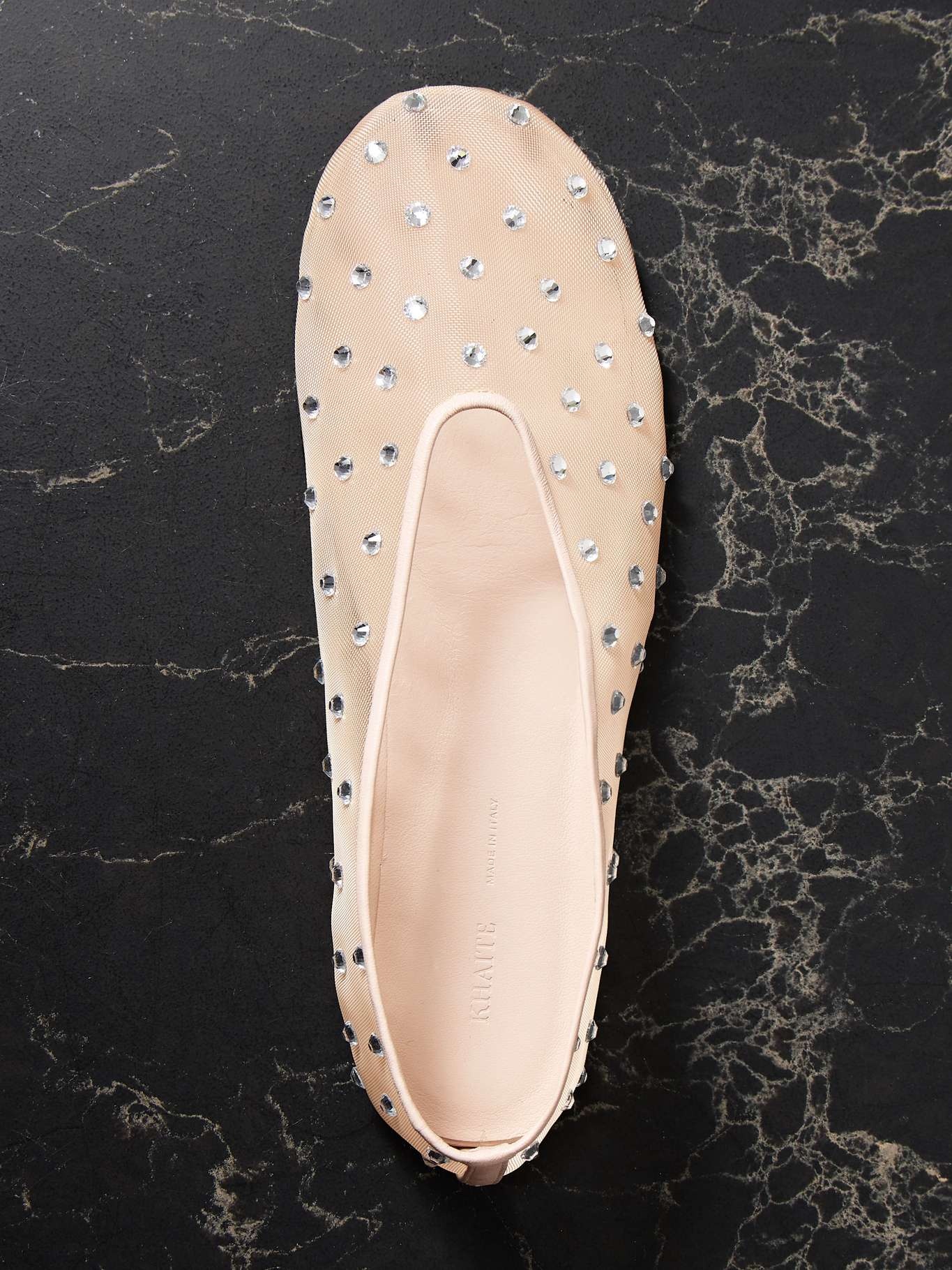 Marcy crystal-embellished mesh ballet flats - 5