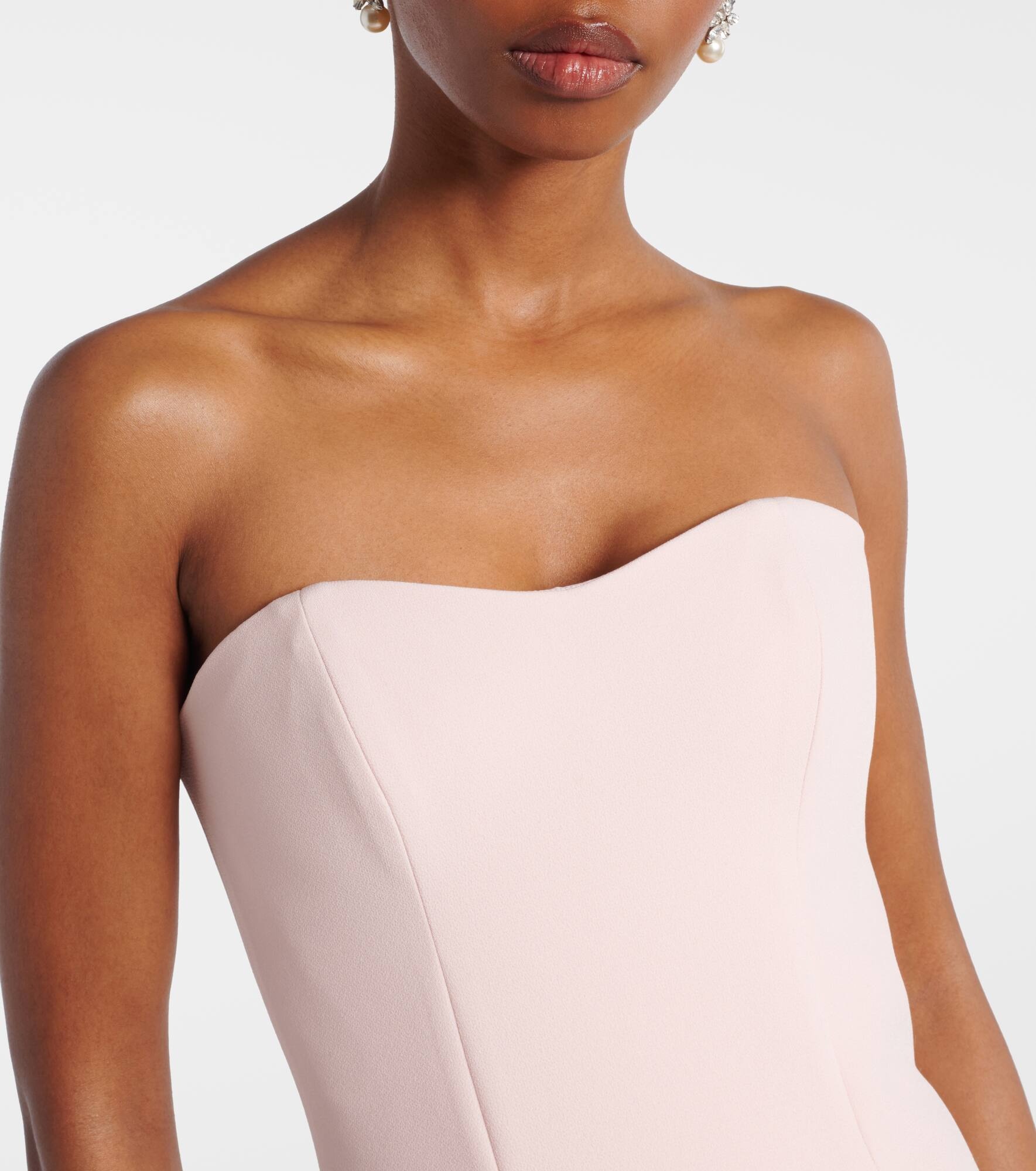 Trumpet crêpe gown - 4