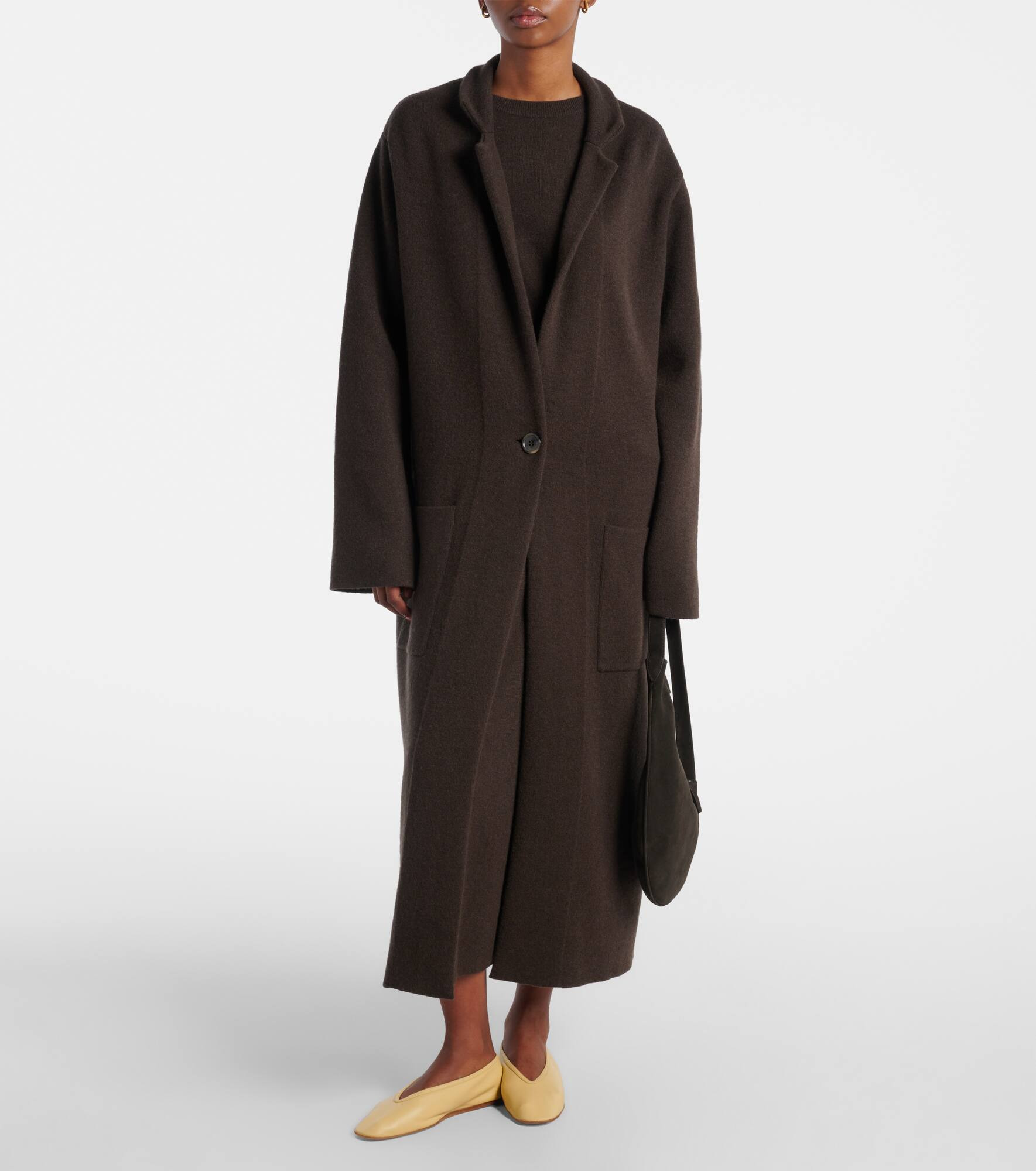 Amie single-breasted cashmere coat - 6
