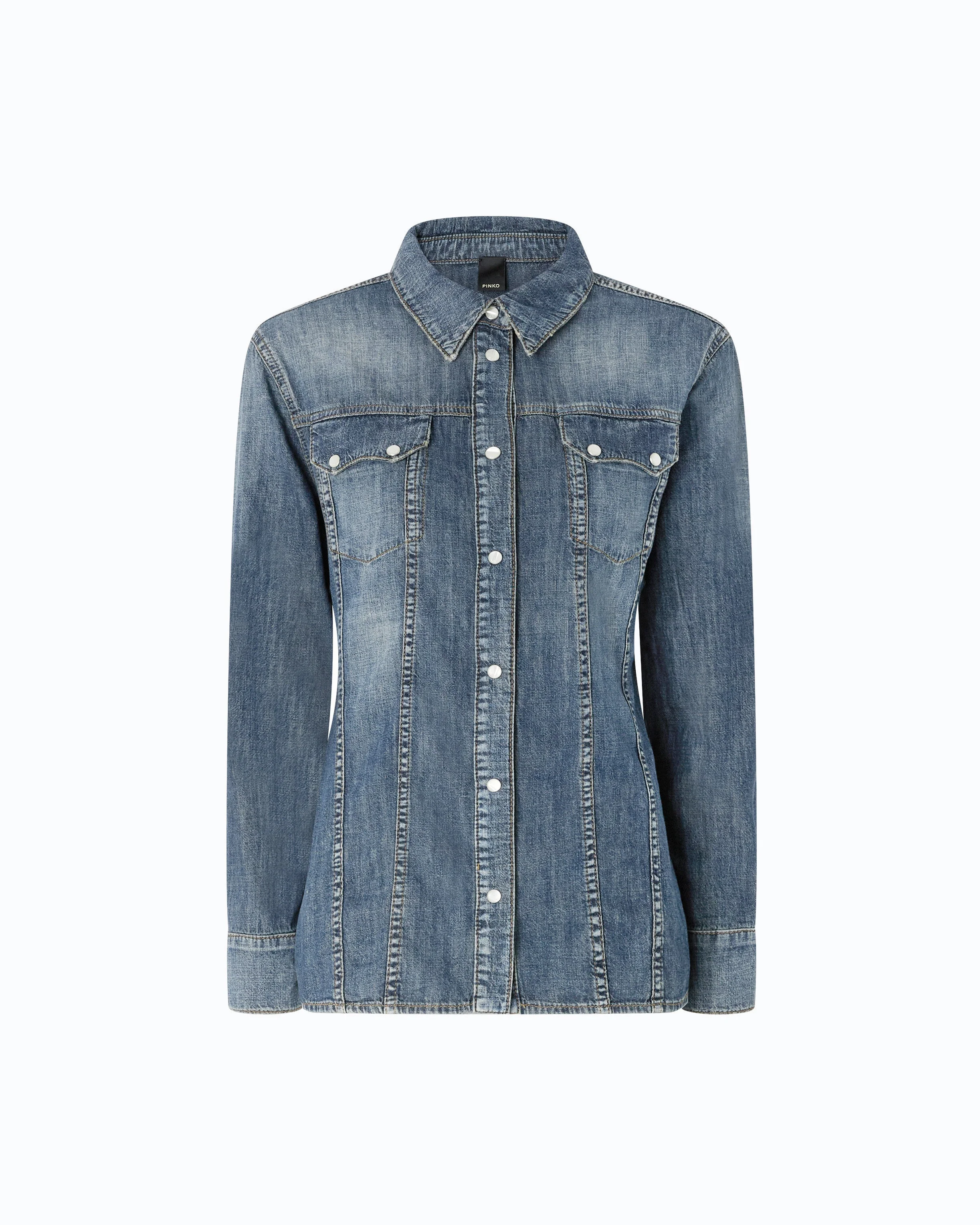 DENIM SHIRT WITH FADING - 1