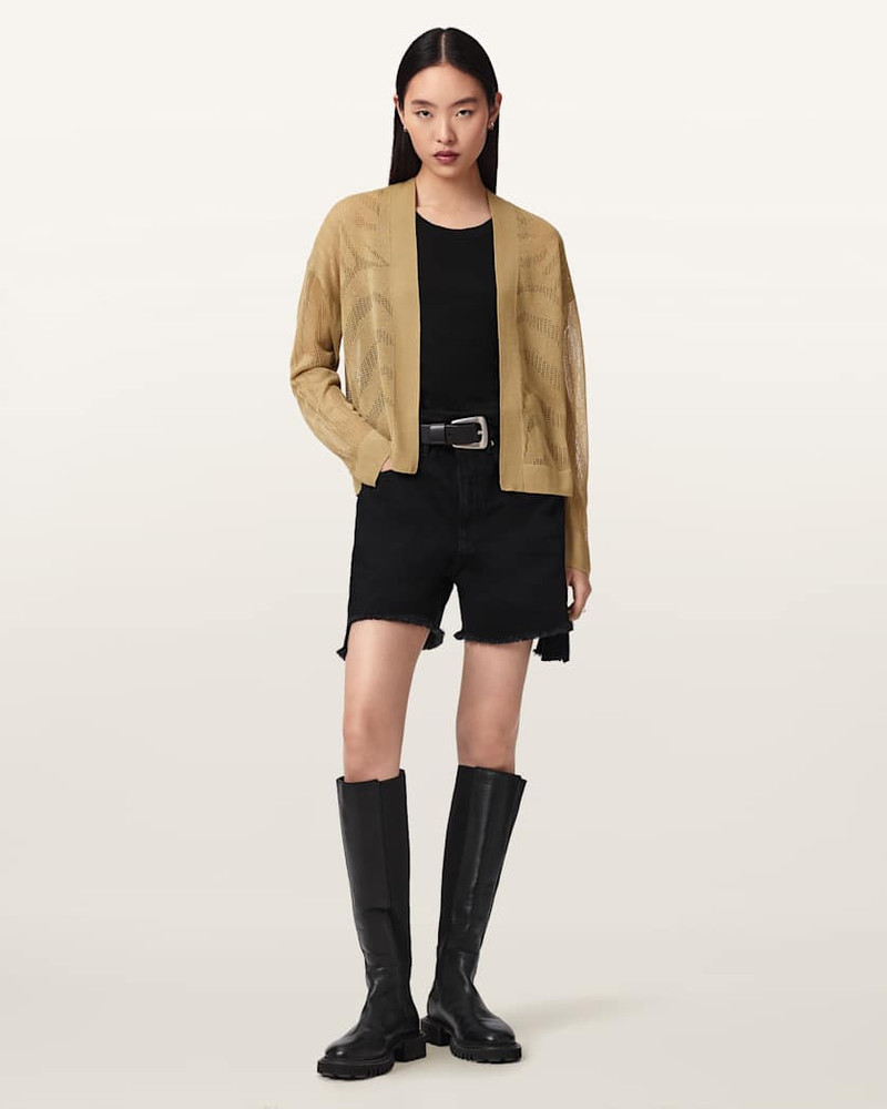 ALLSAINTS MISHA LONG SLEEVED CROPPED CARDIGAN outlook