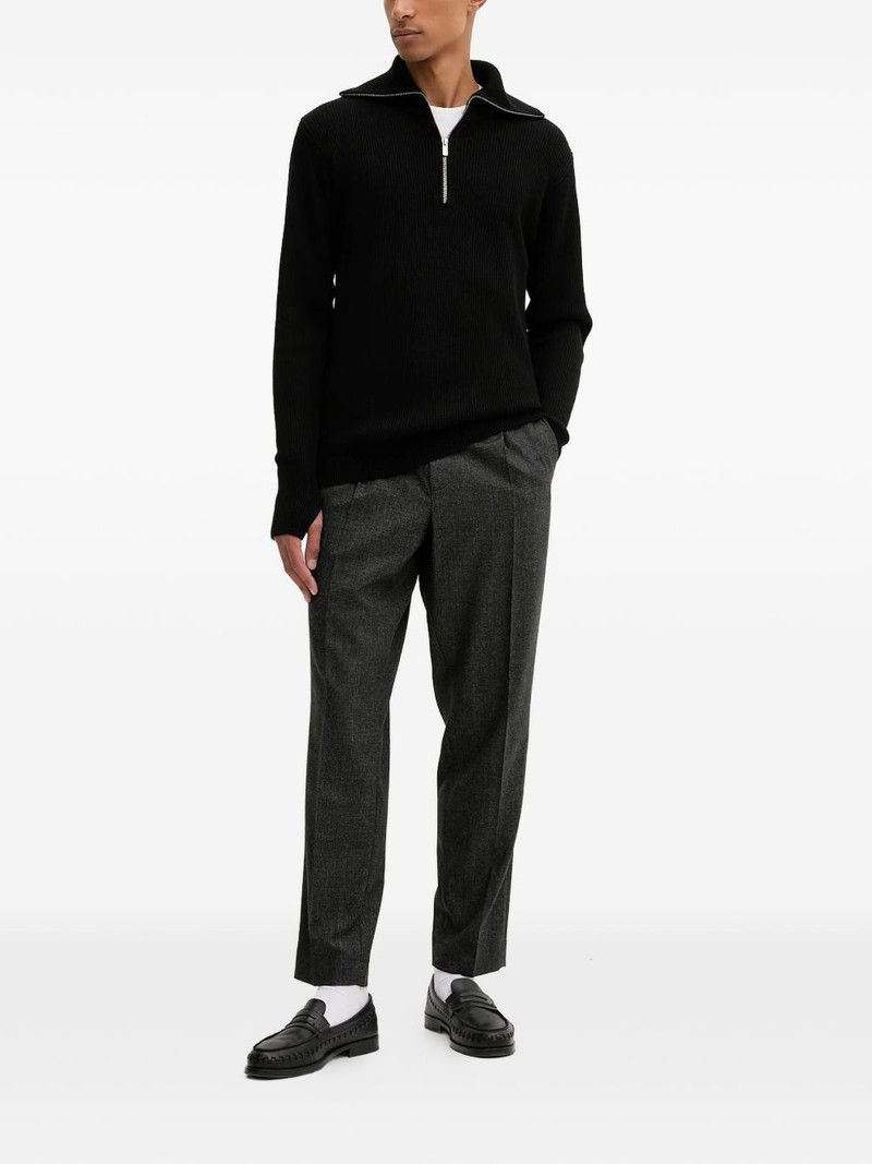 BARENA half-zip ribbed sweater outlook
