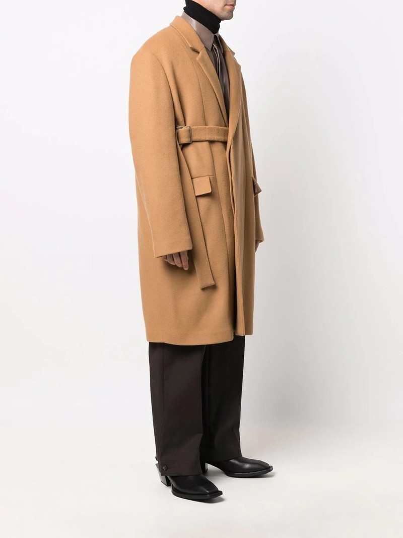belted virgin wool-blend coat 3