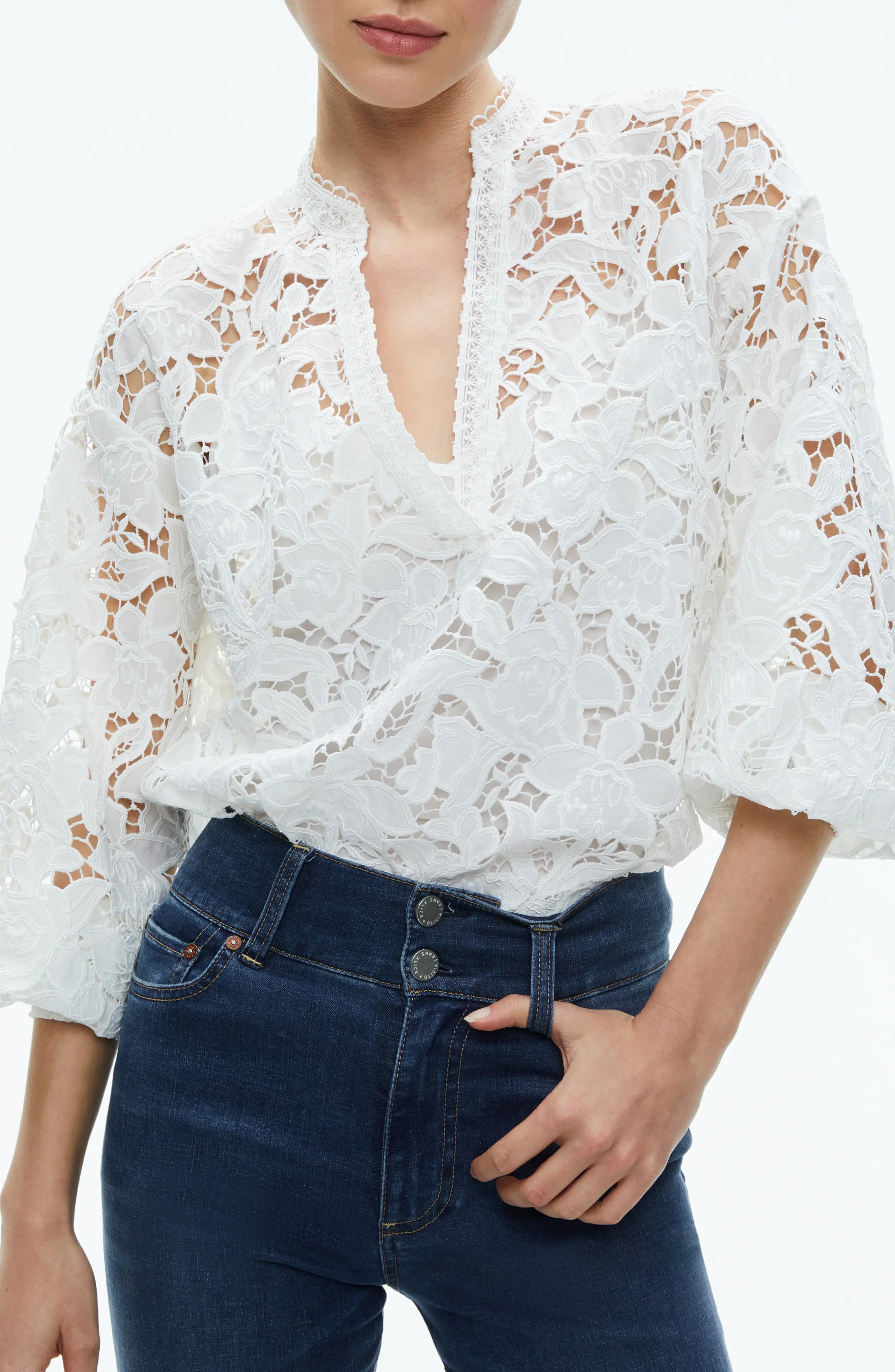 Aislyn Floral Lace Shirt - 1