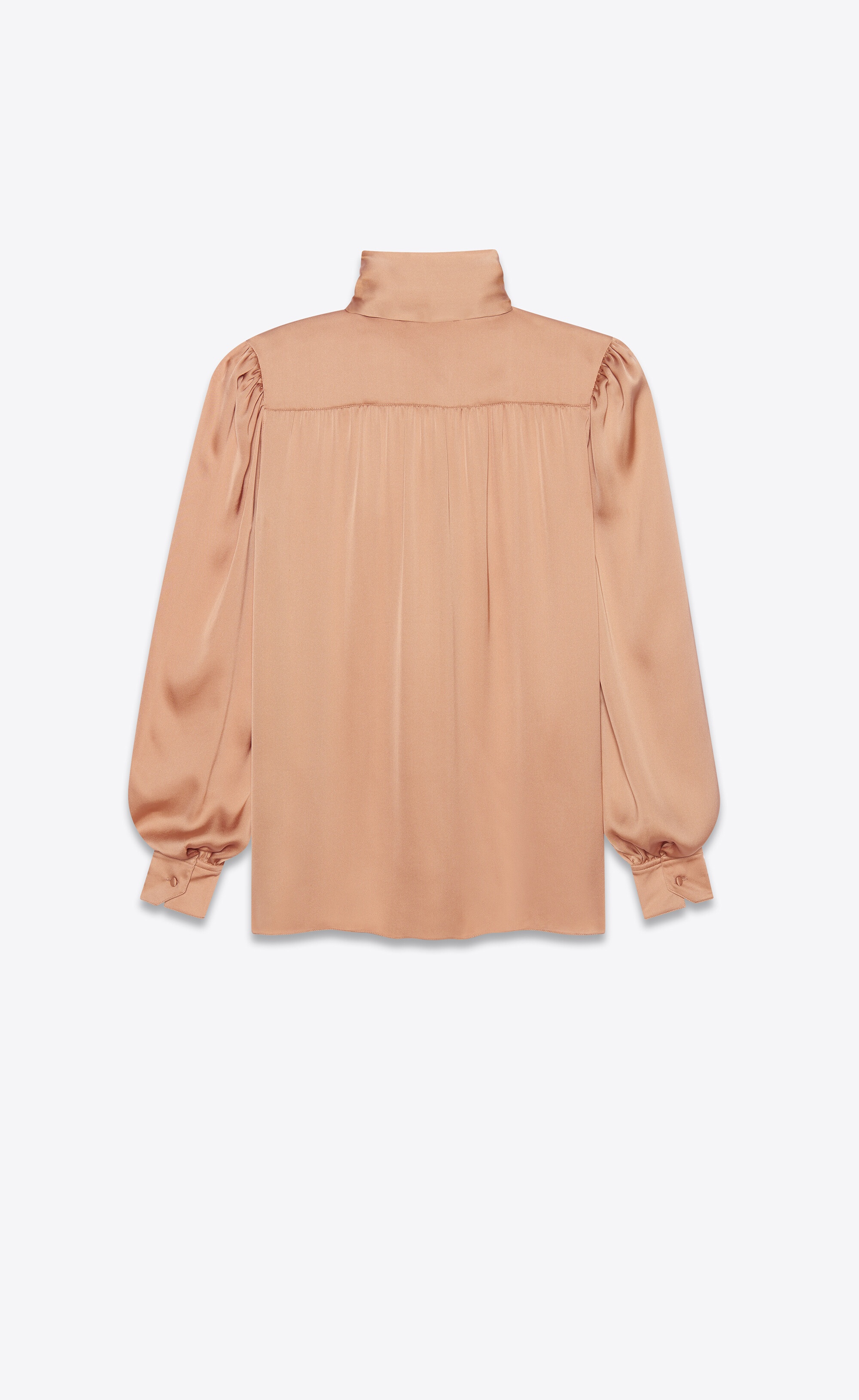 lavallière-neck blouse in silk charmeuse - 5