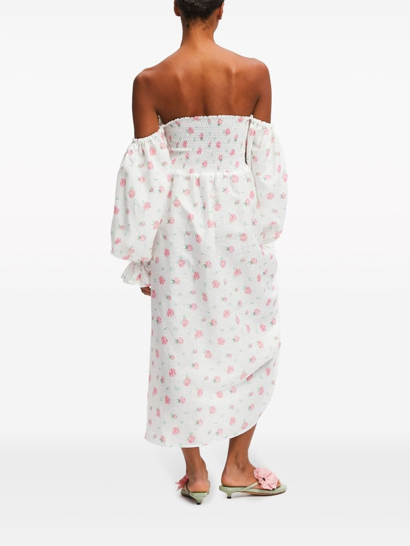 Atlanta rose-print linen dress 3