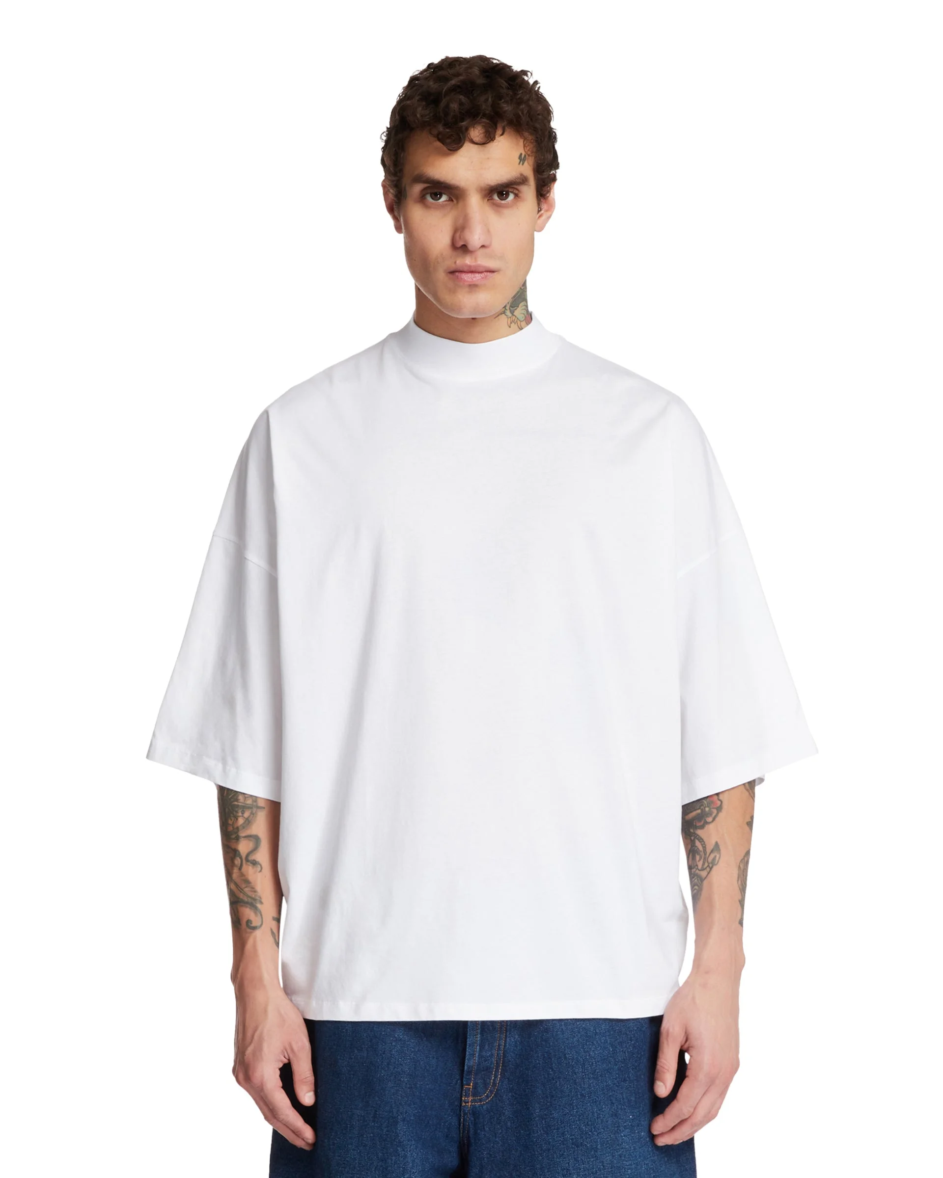 White Crew-Neck T-Shirt - 1