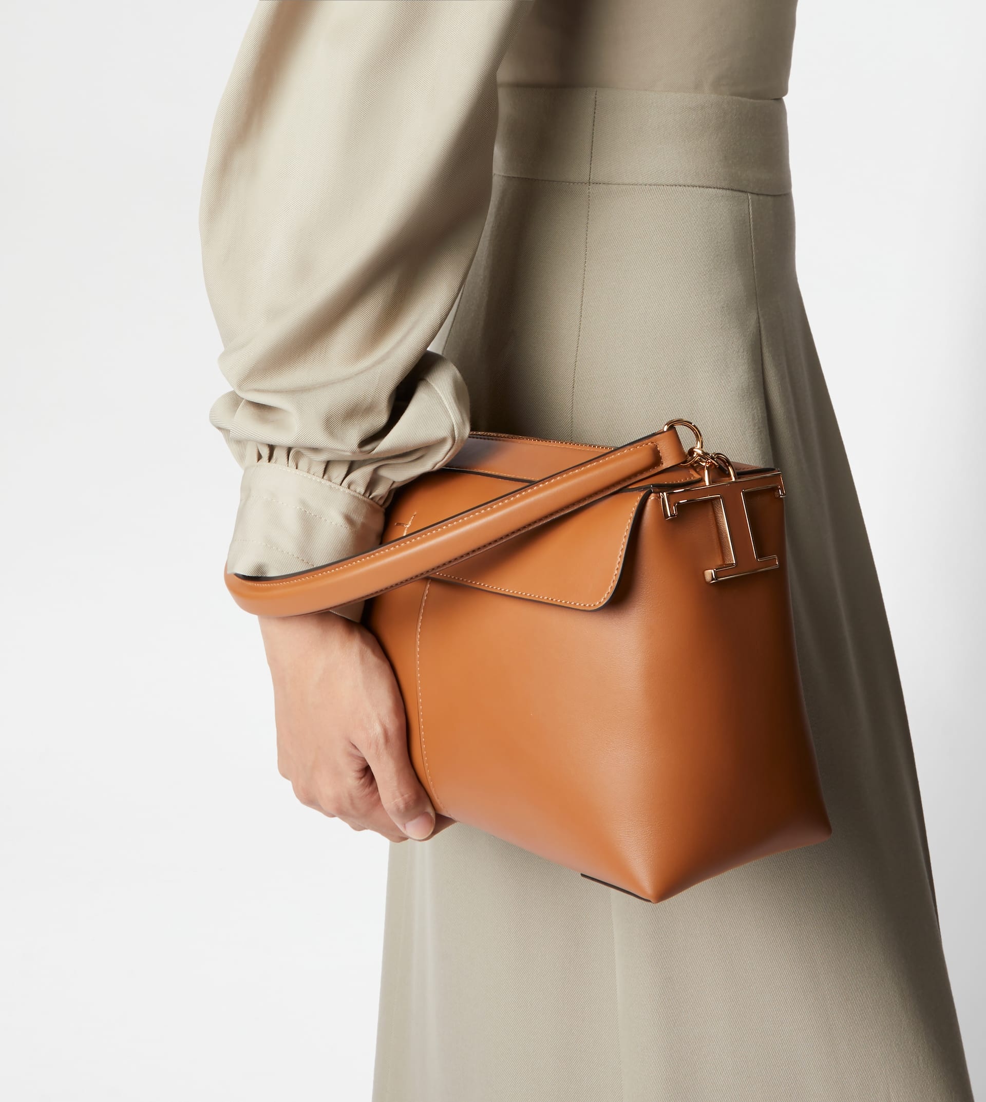 TOD'S T CASE BAULETTO IN LEATHER SMALL - BROWN - 2