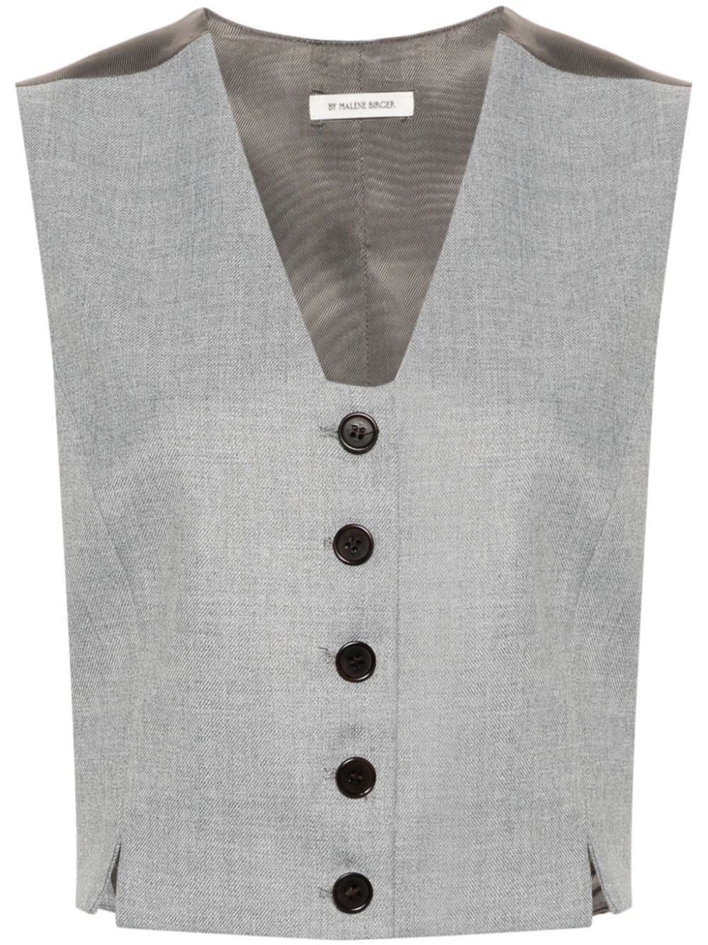 V-neck single-breasted waistcoat - 1