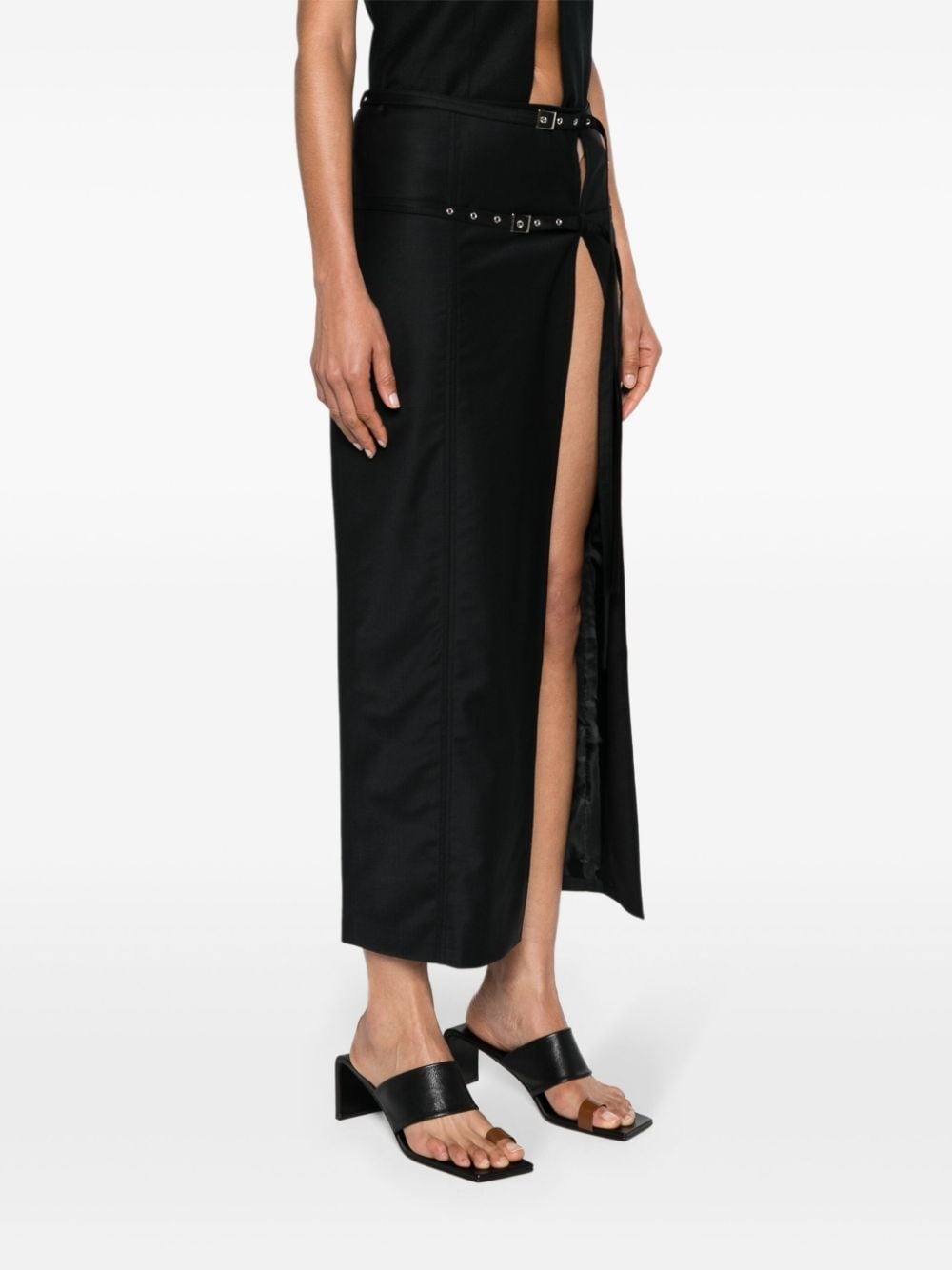 Kura side-slit pencil skirt - 3