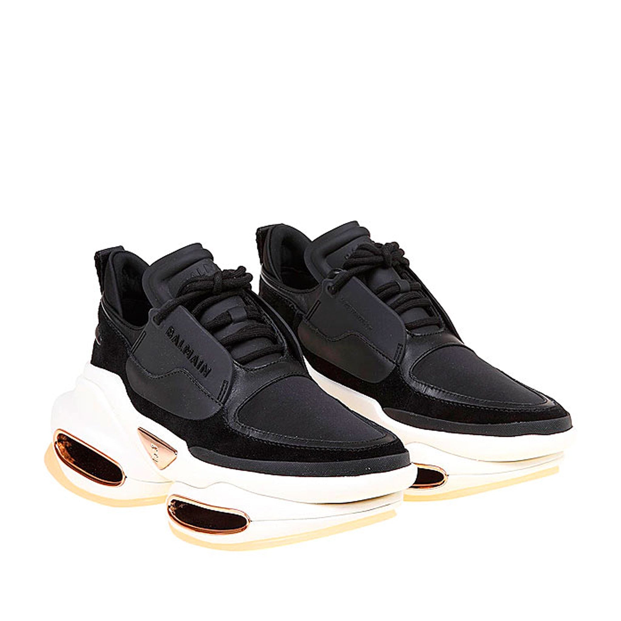Balmain Leather And Fabric Sneakers - 5