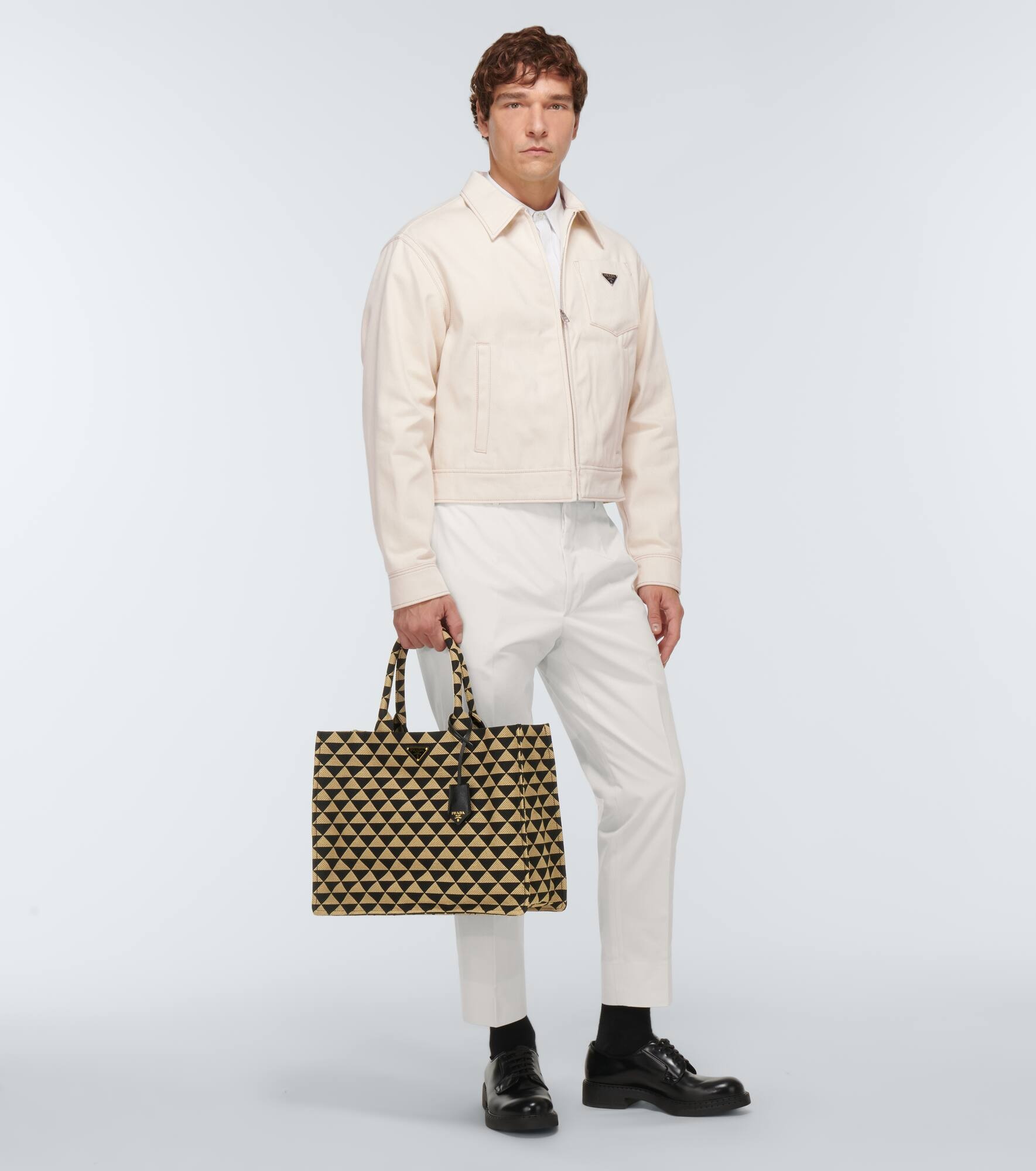 Symbole leather-trimmed tote bag - 7