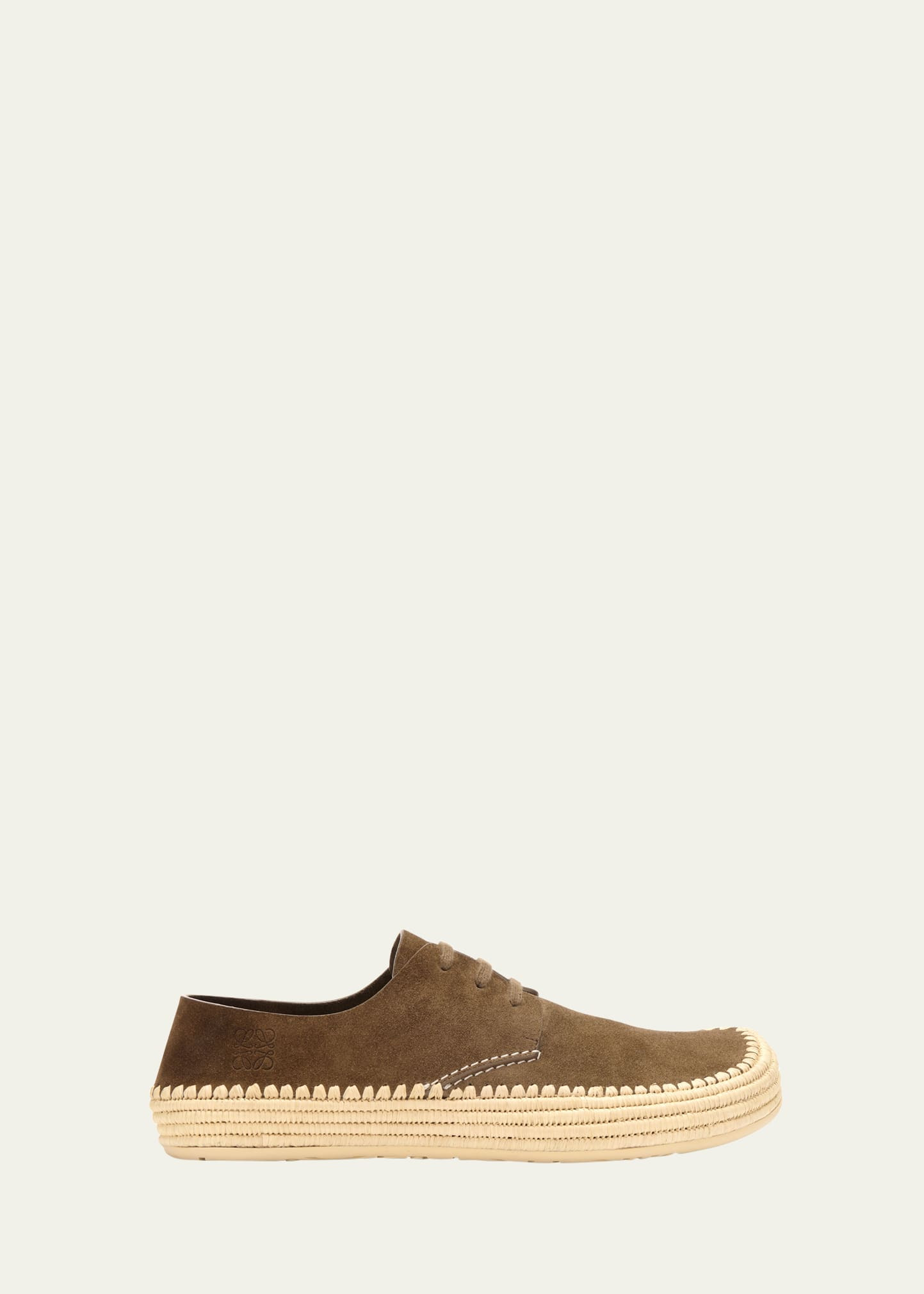 Men's Rio Suede and Raffia Lace-Up Shoes - 1