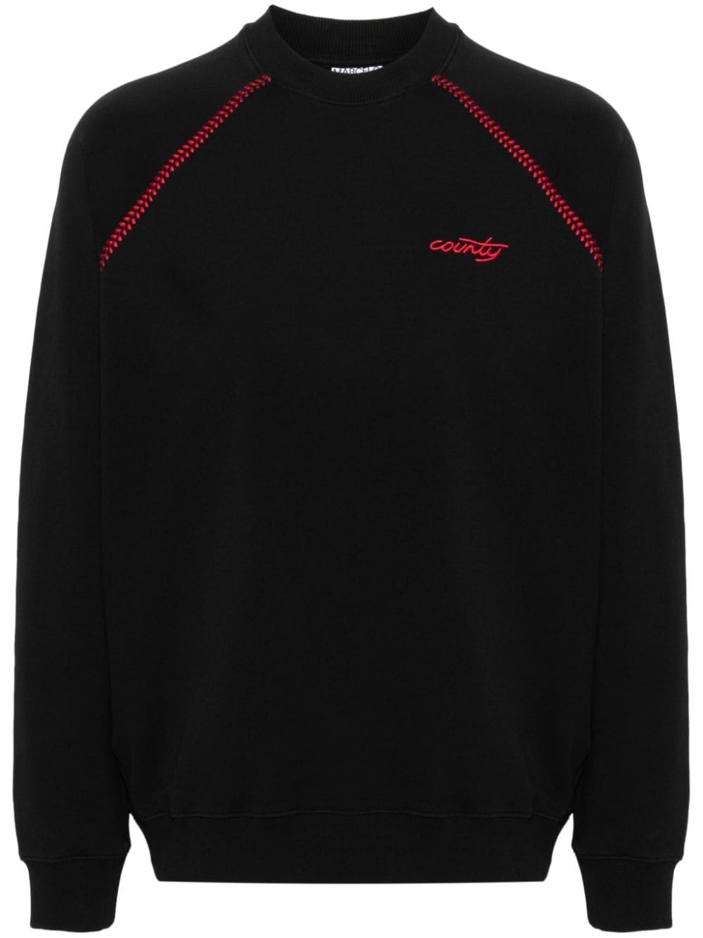 logo-embroidered cotton sweatshirt - 1