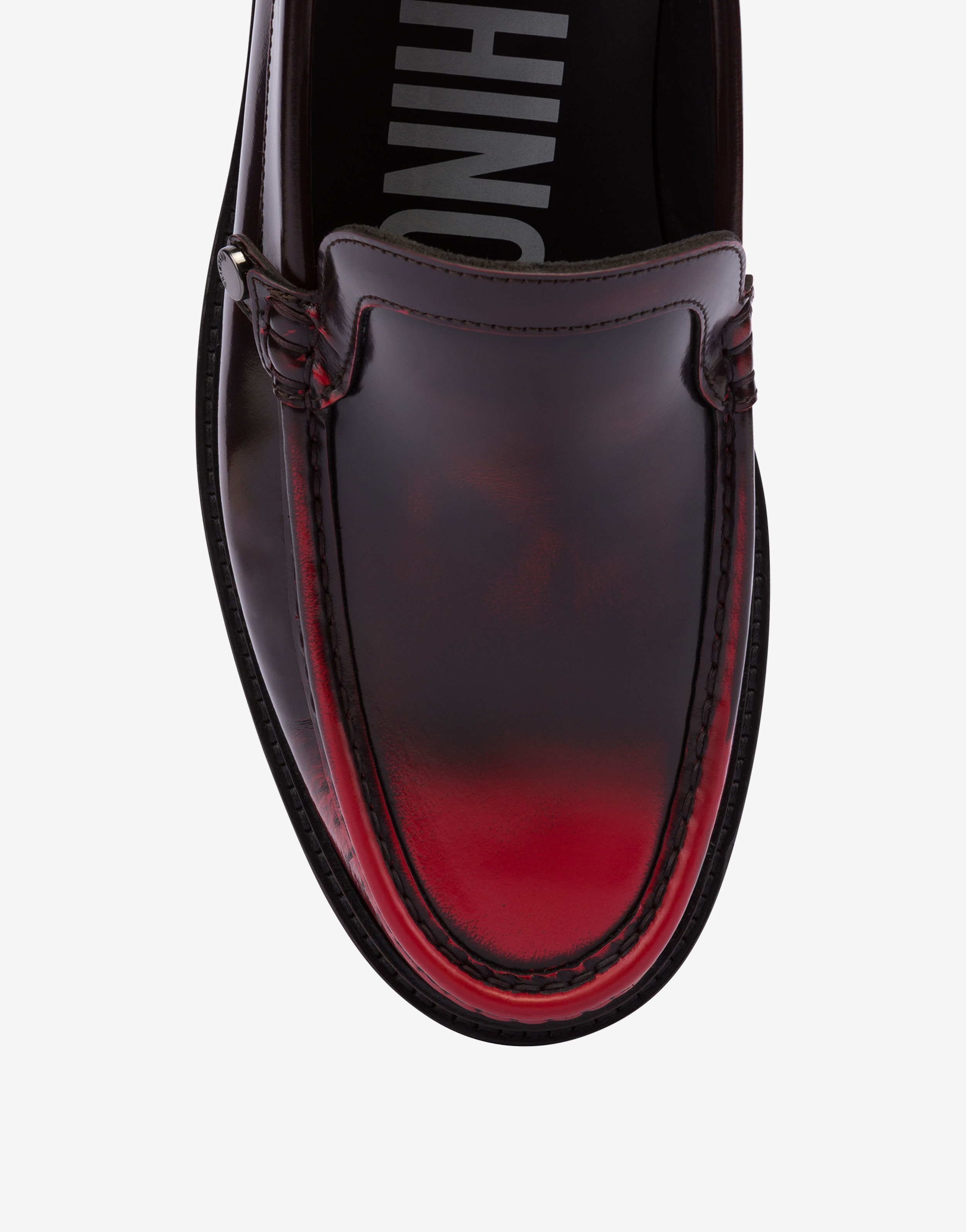 COLLEGE GRADIENT-EFFECT CALFSKIN LOAFERS - 4