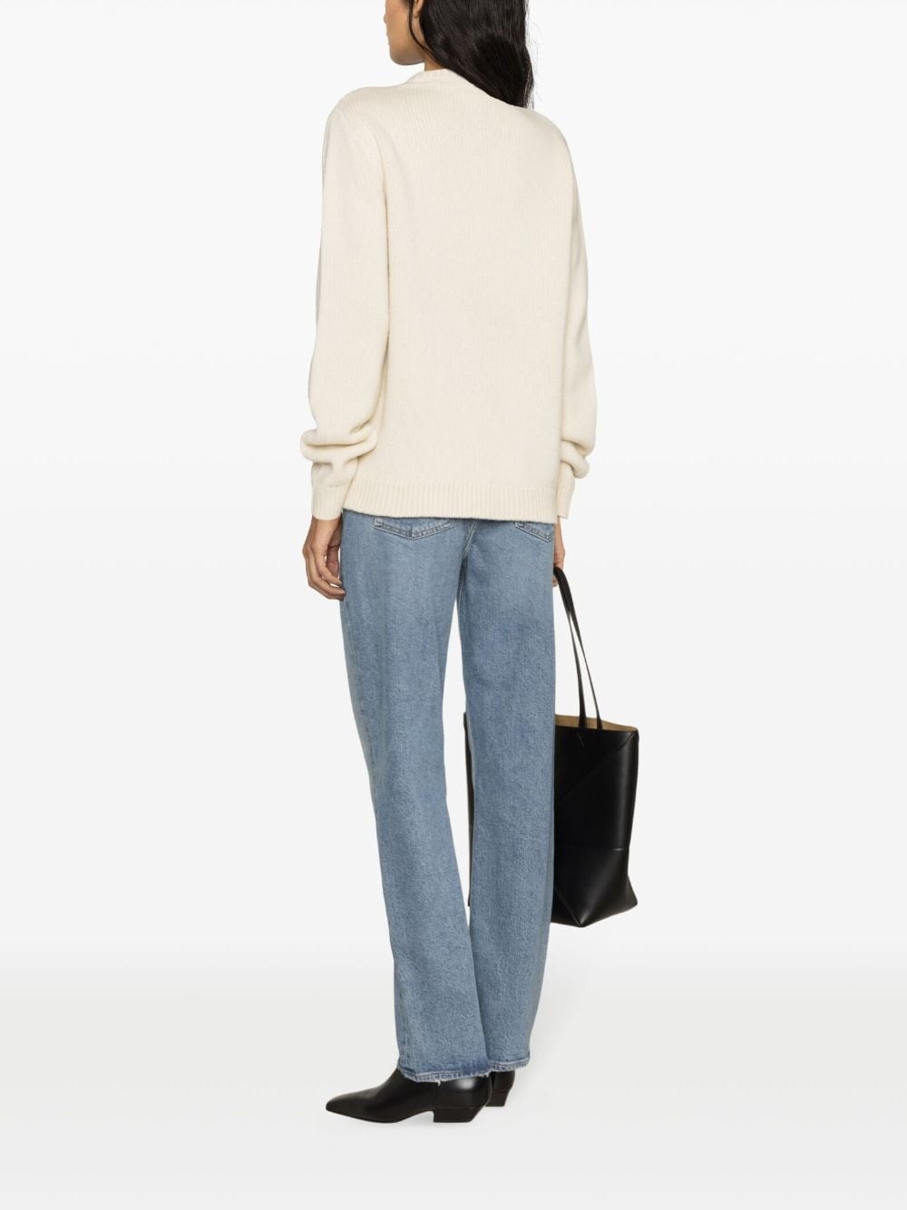 Vilo panelled wool jumper - 4
