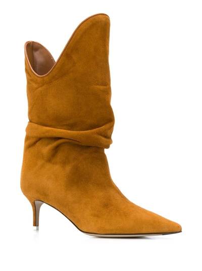 THE ATTICO pointed slouched boots outlook