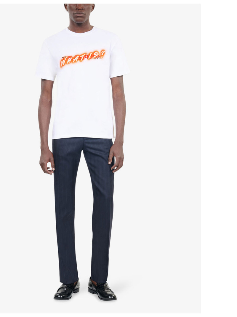 The Kooples What Is? brand-print cotton-jersey T-shirt outlook