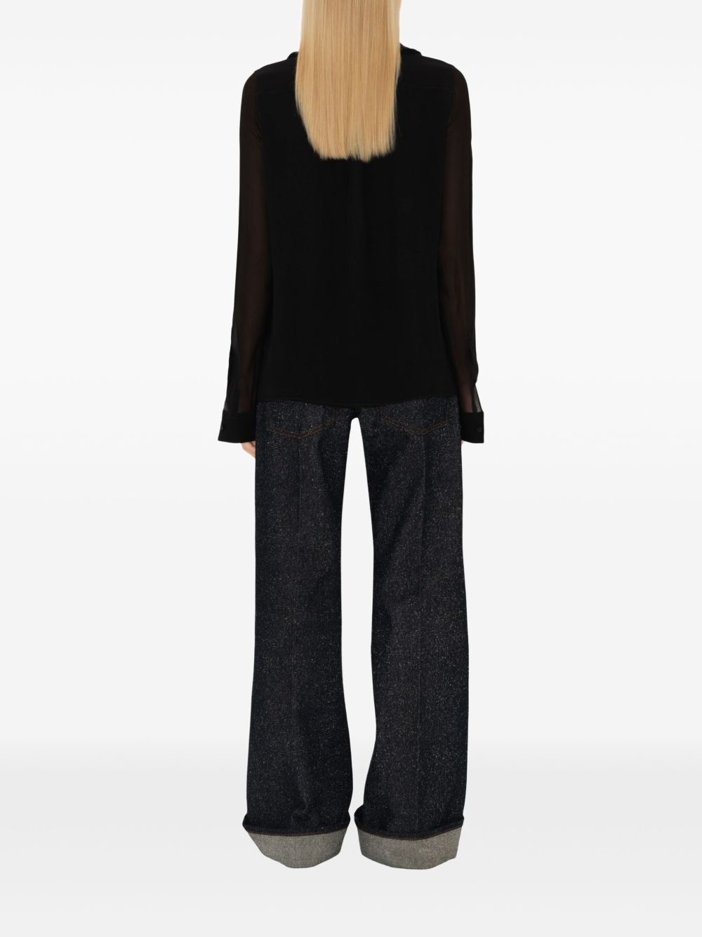 ruffled silk blouse - 4