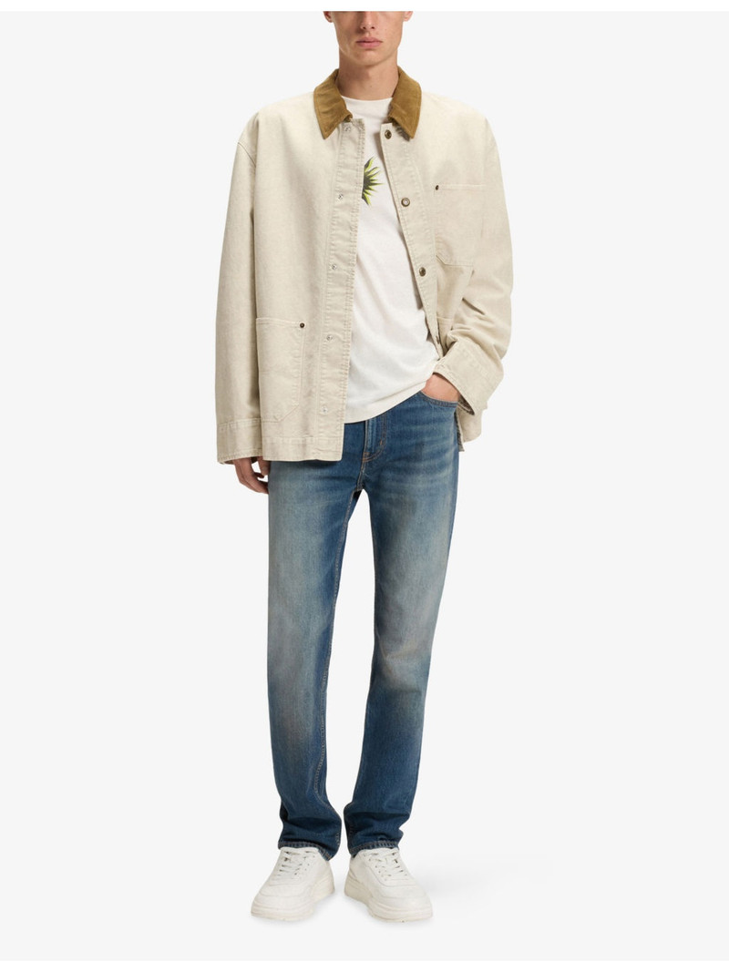 HUGO Slim-Fit Straight-Leg Stretch-Denim Jeans outlook