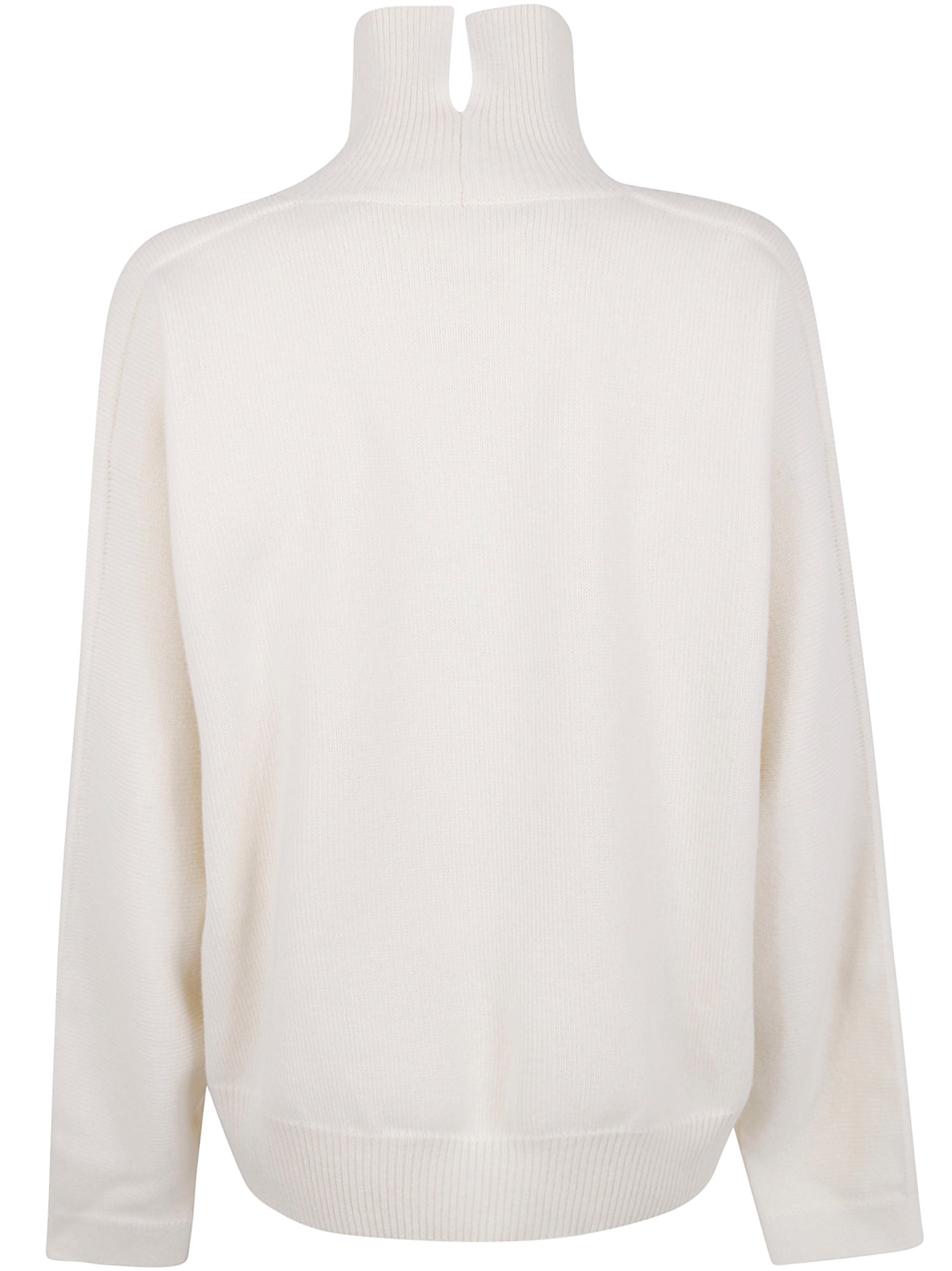 Jil Sander Women High Neck Long Sleeves "Padded Details" Jumper - 2