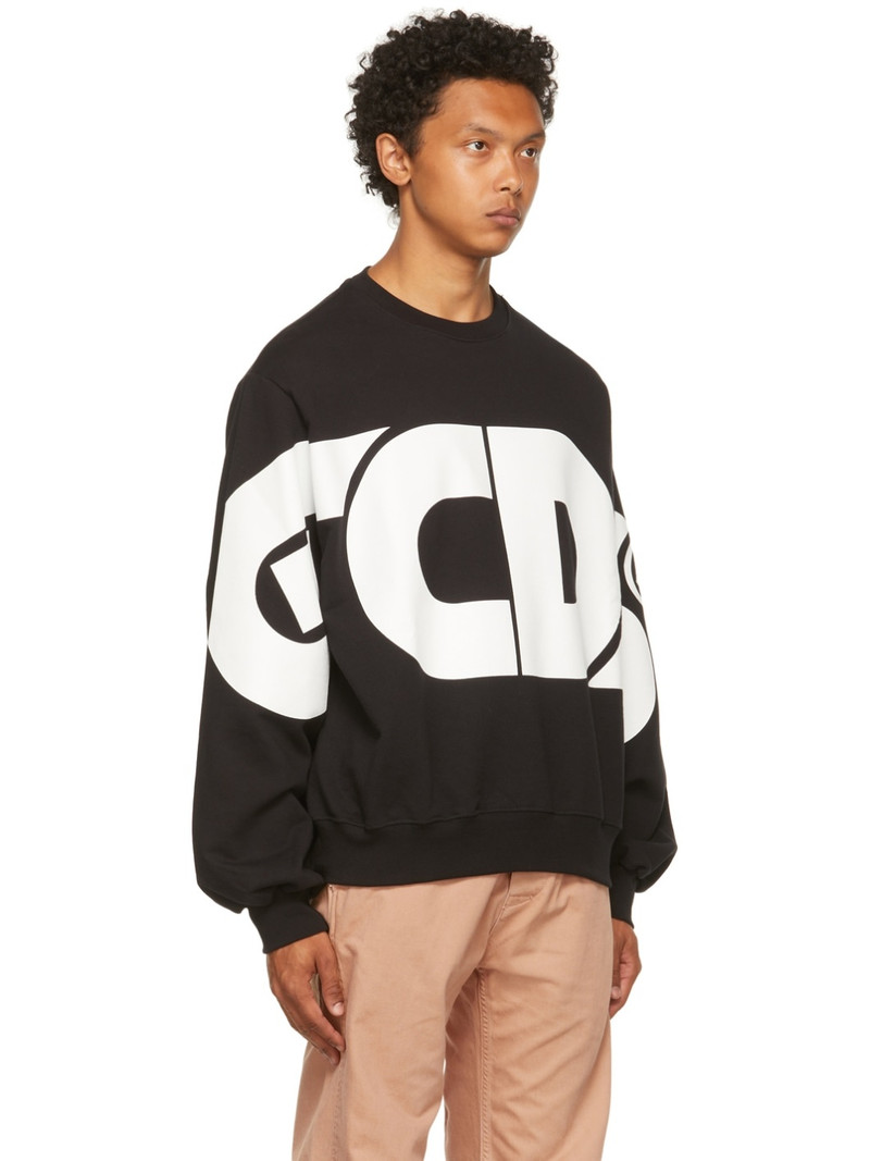 GCDS Black Macro Logo Sweatshirt outlook