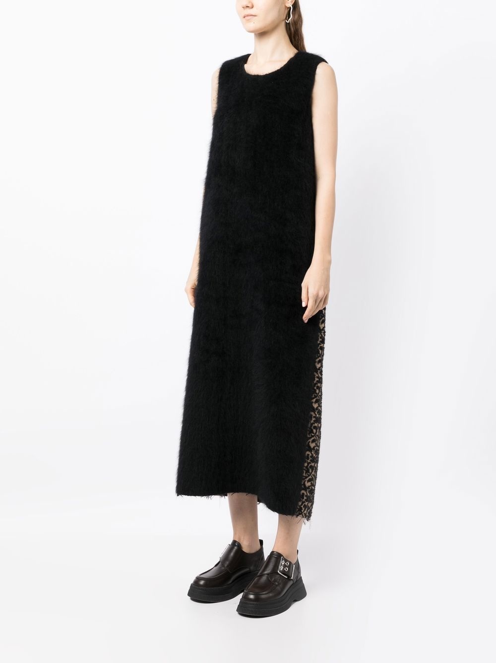 panelled wool midi dress - 3