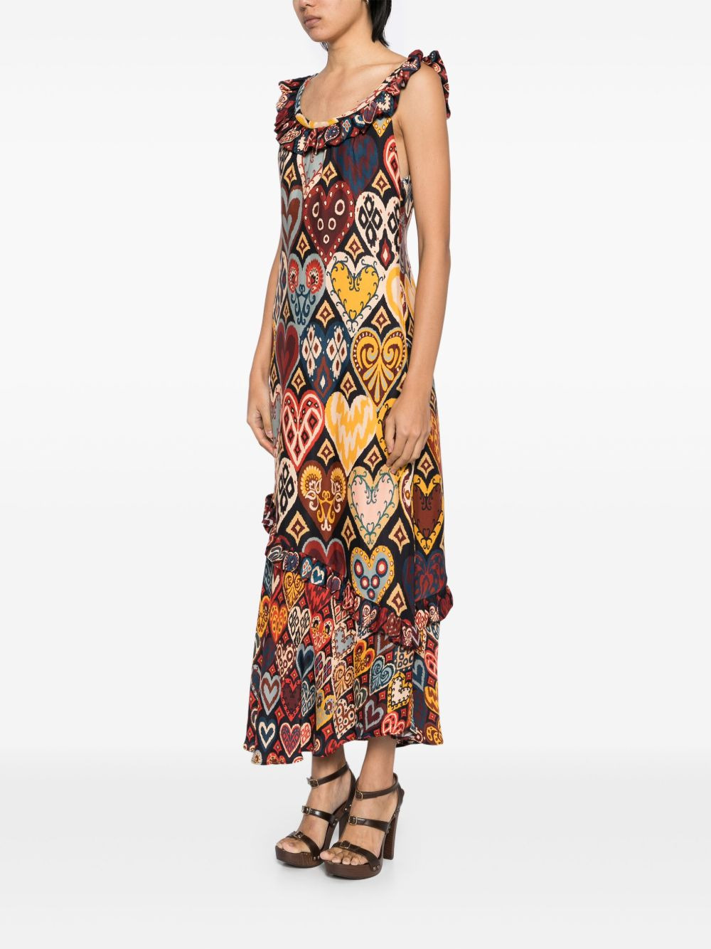 hearts ikat maxi dress - 3