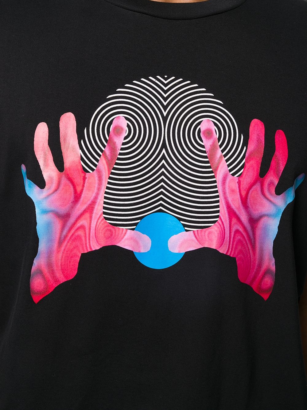 graphic-print crew neck T-shirt  - 5