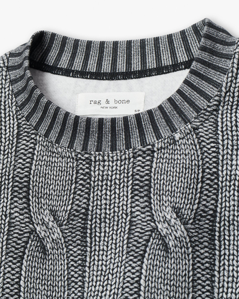 Miramar Cable-Effect Sweatshirt Cotton Fleece 7