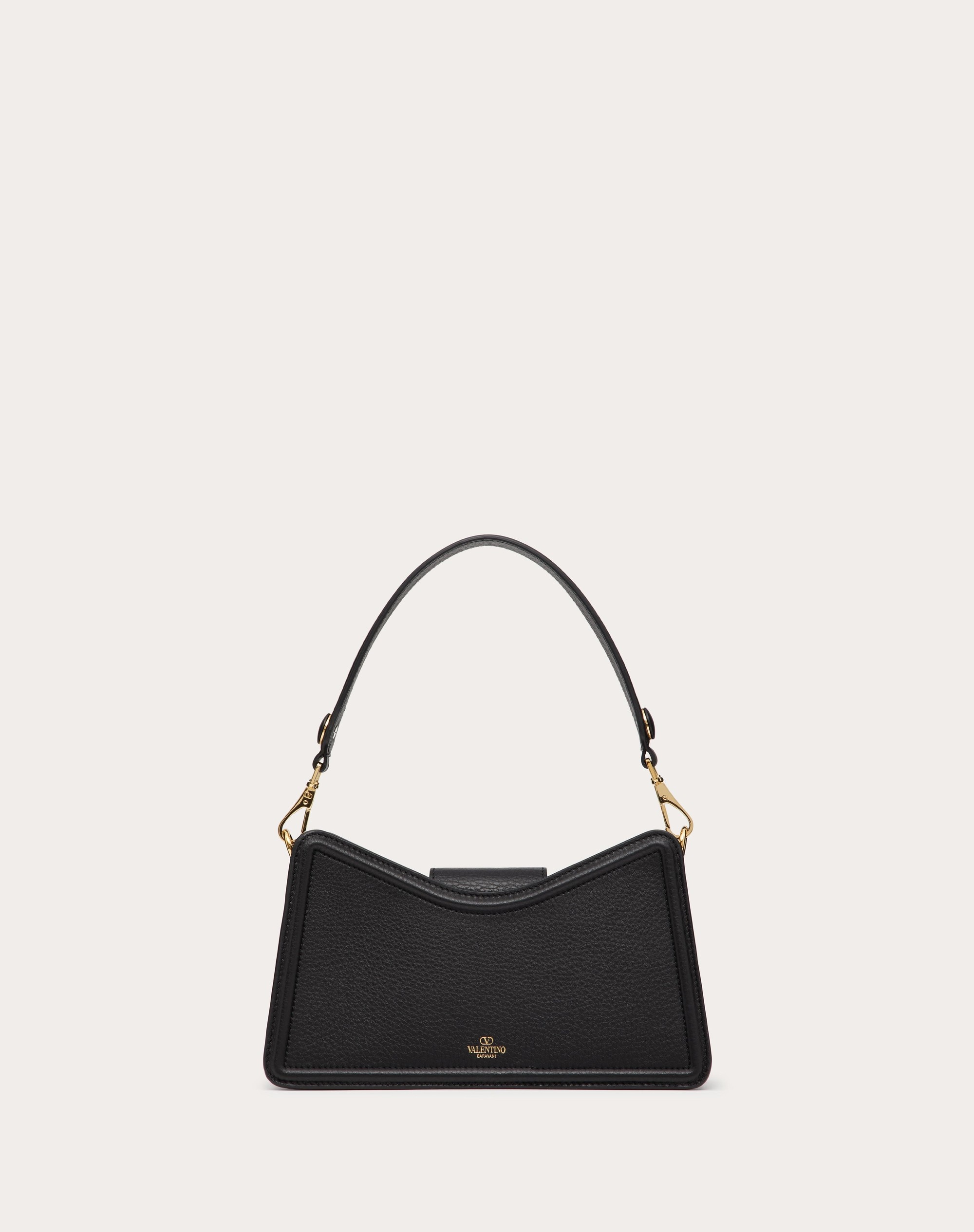 VLOGO LEATHER SHOULDER BAG IN GRAINY CALFSKIN - 3