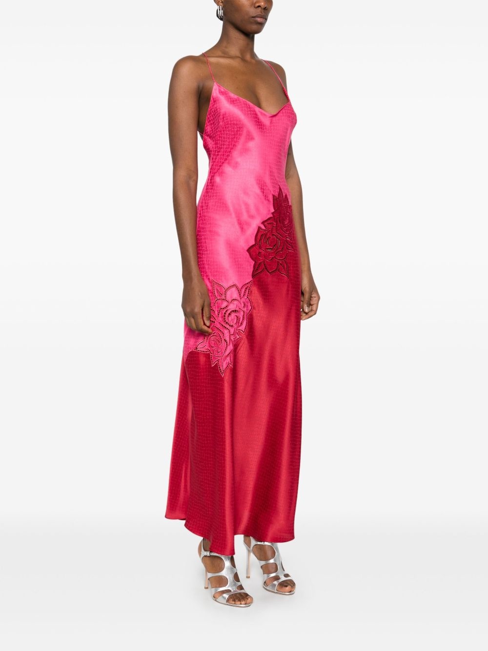 perforated-rose maxi dress - 3