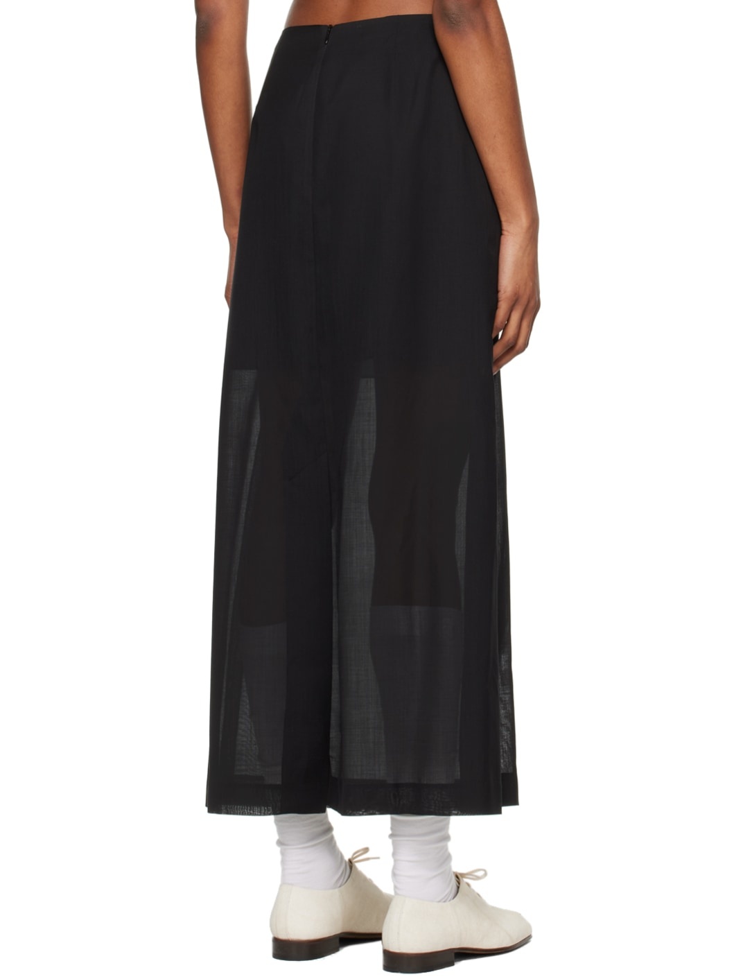 Black Sheer Maxi Skirt - 3