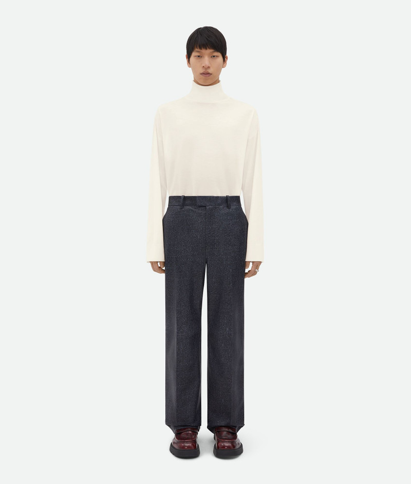 Printed Leather Houndstooth Pants 1