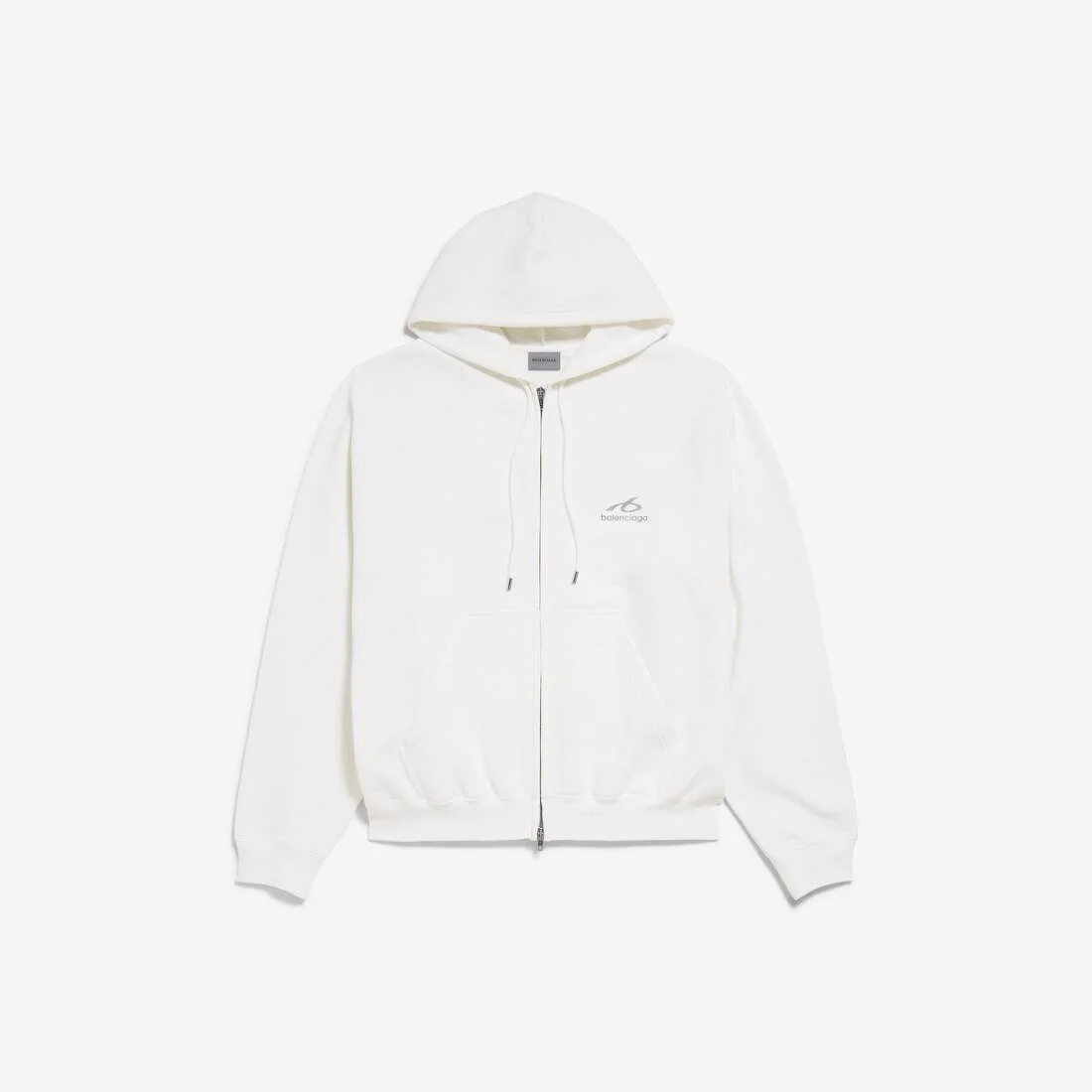 Men's Bodies Zip-up Hoodie in White - 1