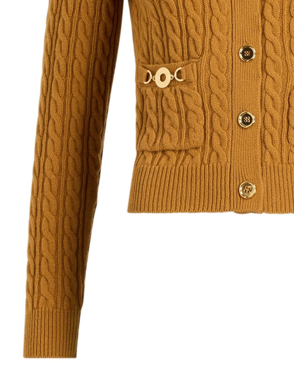cable-knit buttoned cardigan - 2